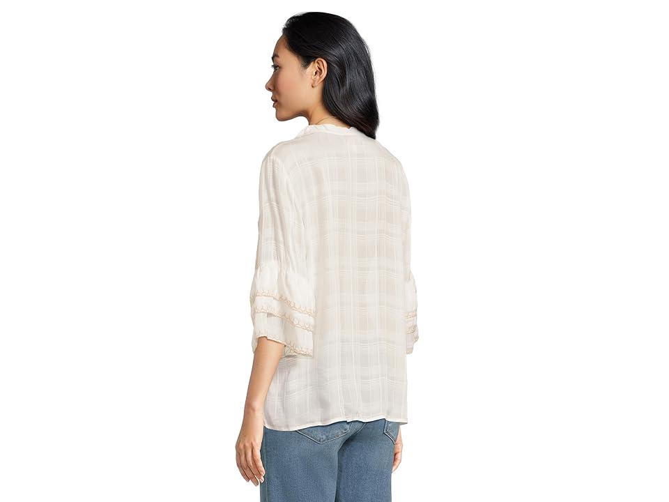 (取寄) ジョニー ワズ レディース ラッフル スリーブ ブラウザ Johnny Was women Ruffle Sleeve Blouse Zion Plaid Johnny Was | Kamala Blouse | Zion Plaid – Sign of the