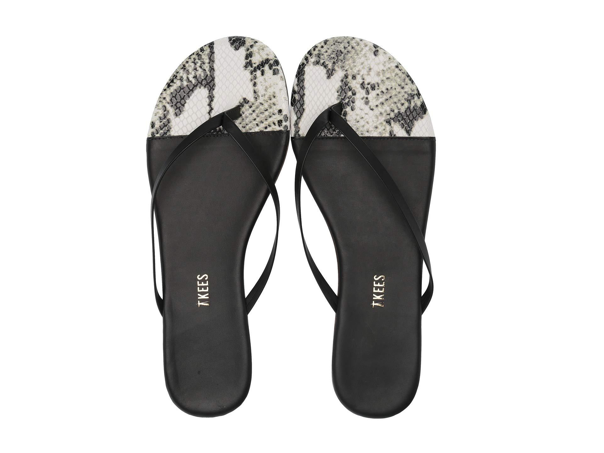 TKEES Leather Flip-flop-french Tips in Blue - Lyst
