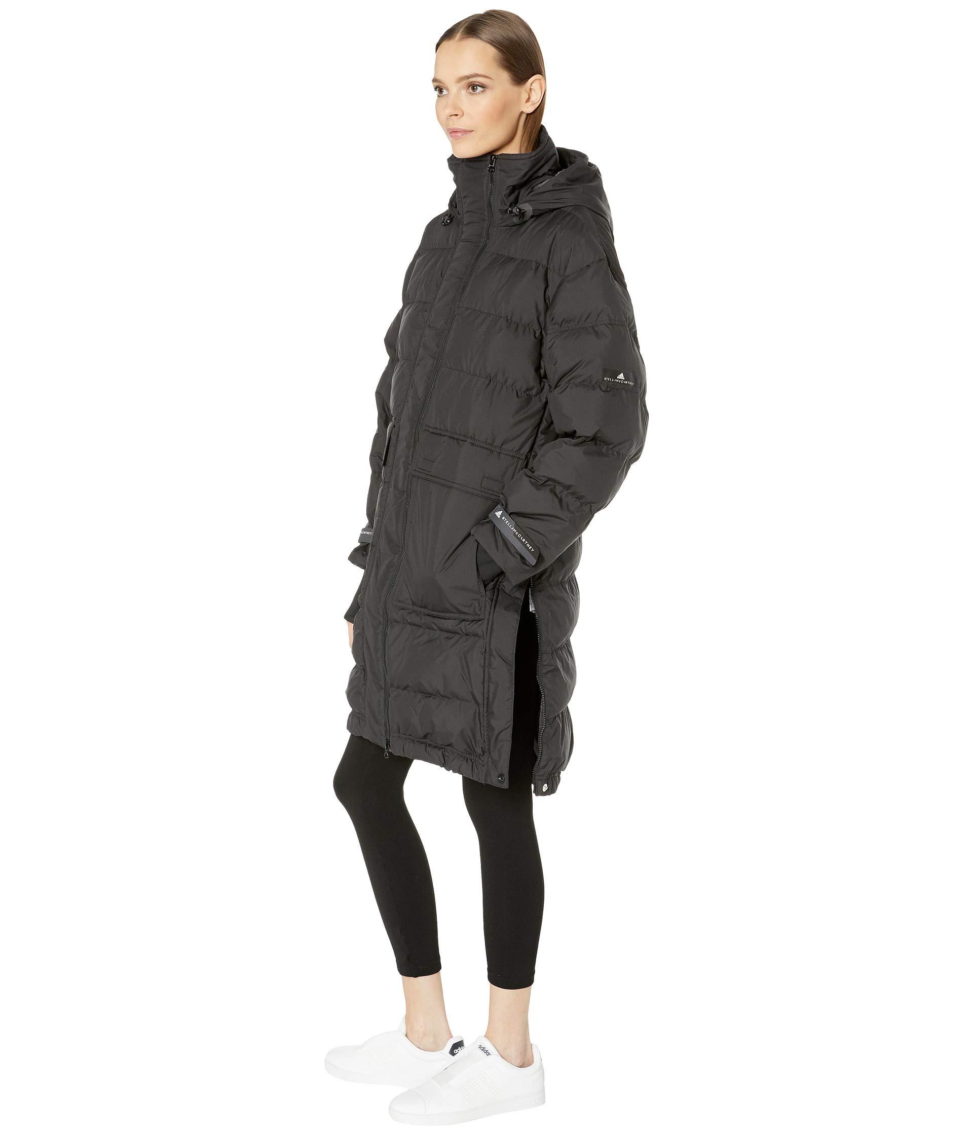 adidas By Stella McCartney Synthetic Long Padded Jacket Ea2561 in Black ...