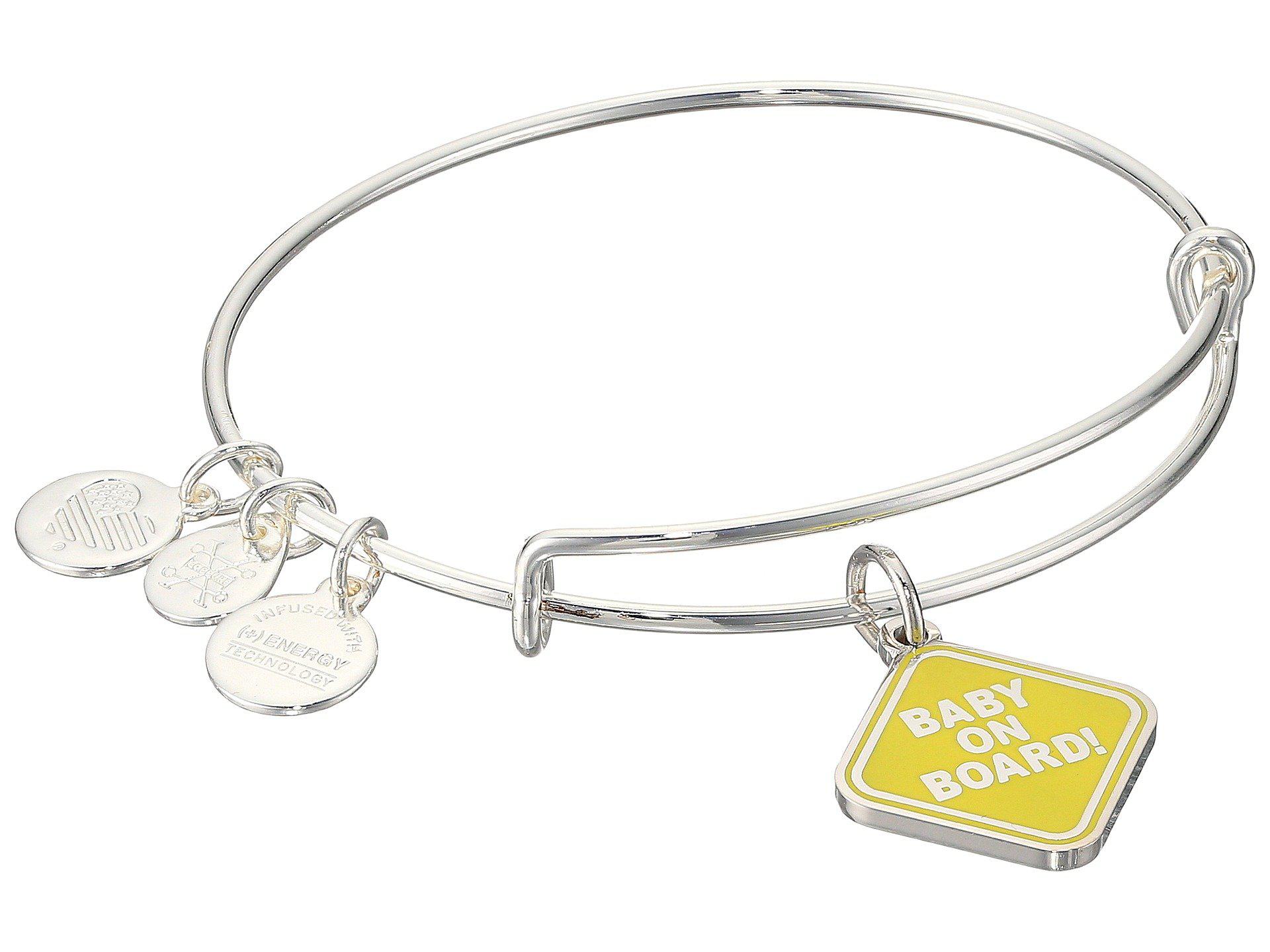 Lyst Alex And Ani Baby On Board Bangle Shiny Silver Bracelet In Alex And Ani Women S Metallic Baby On Board Bangle Shiny Silver Bracelet
