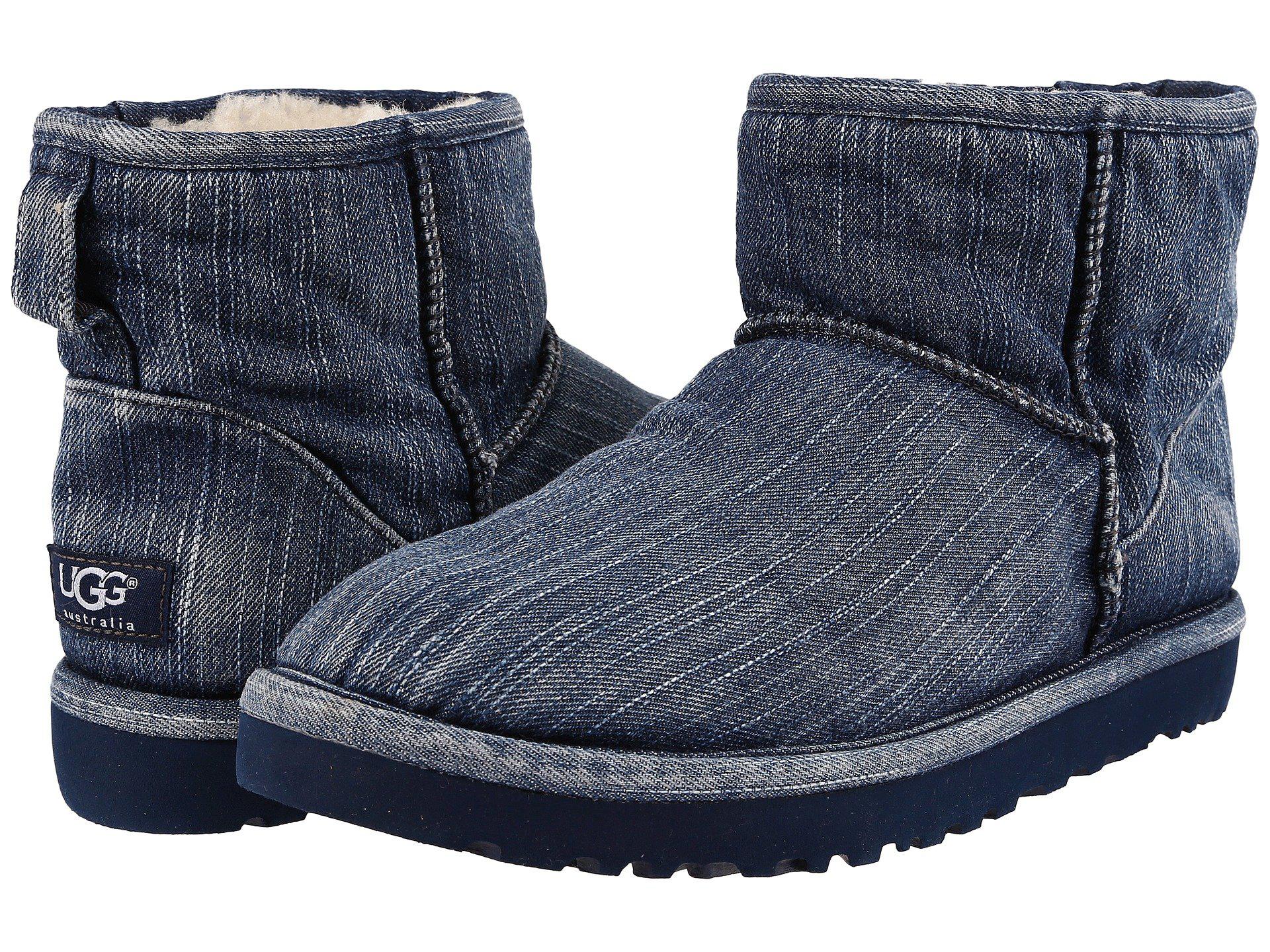 UGG Classic Mini Washed Denim in Navy Denim (Blue) for Men - Lyst