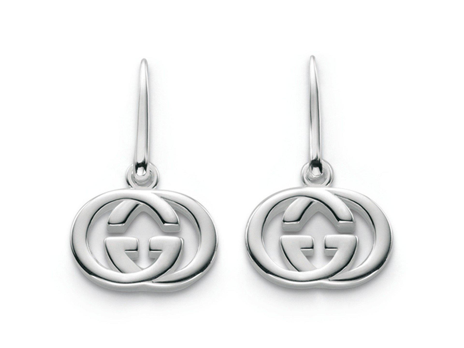 gucci britt silver drop earrings