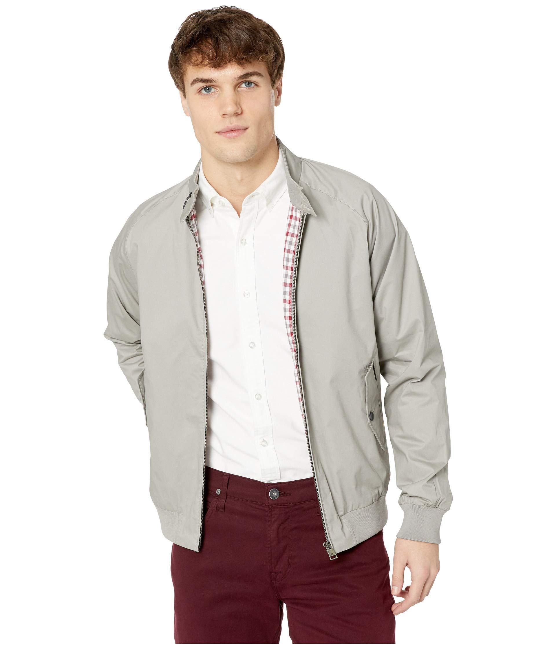 Ben Sherman Cotton Core Harrington Jacket in Light Grey (Gray) for Men |  Lyst