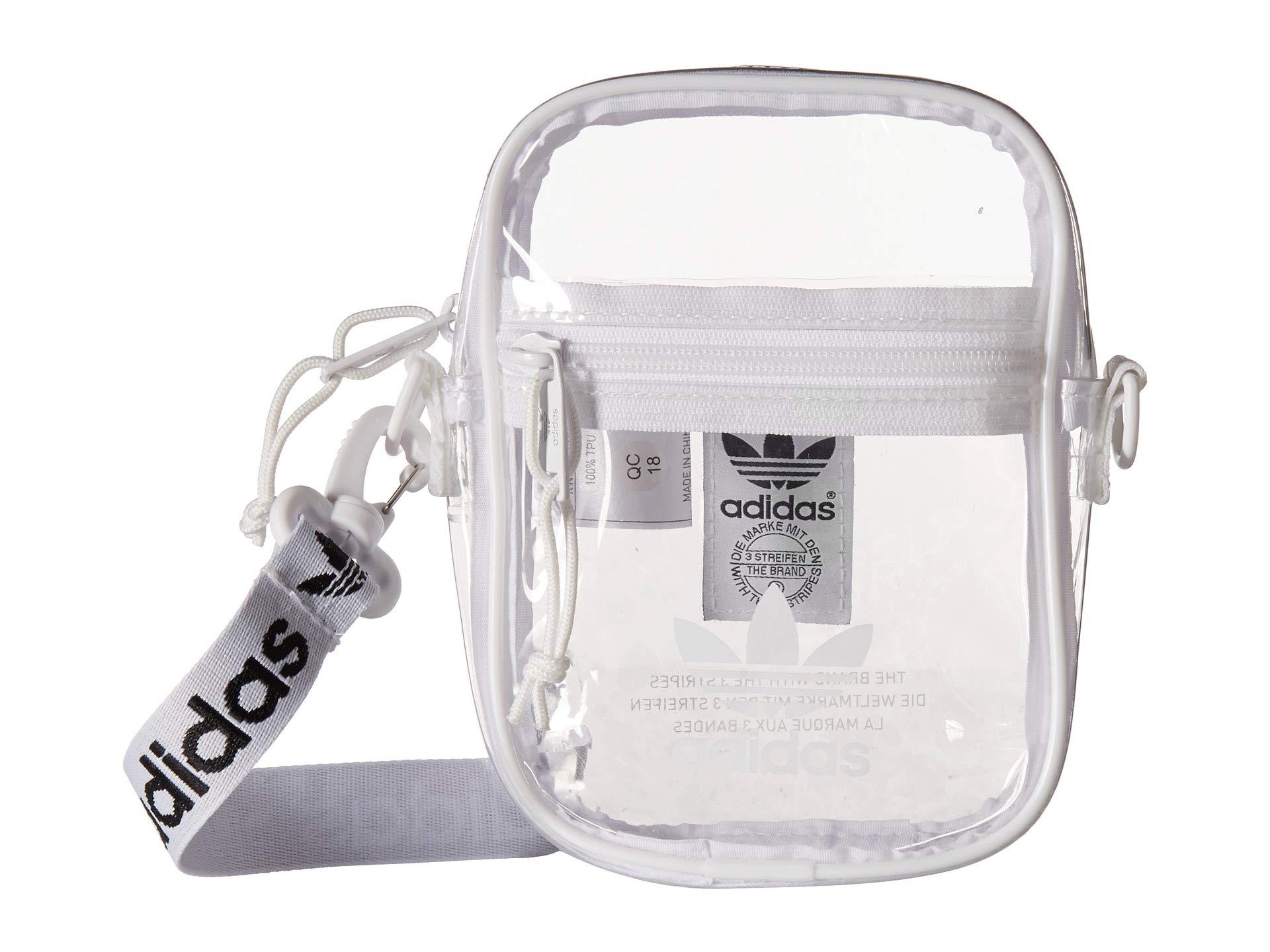 adidas clear crossbody bag white