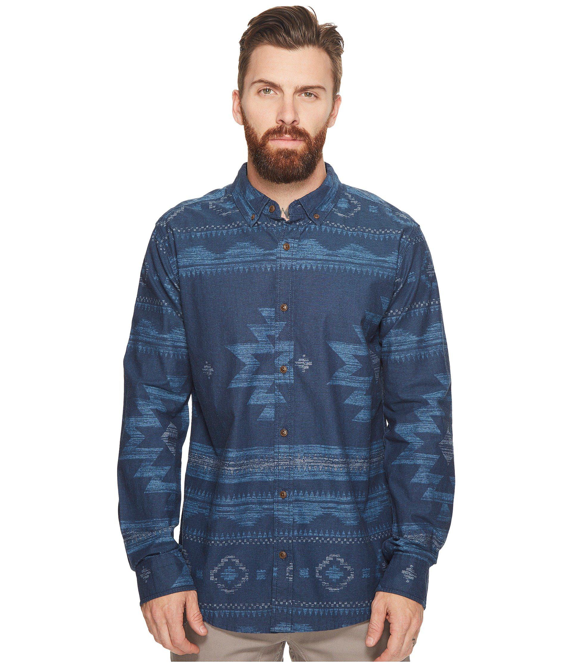 Levi's Cotton Reaves Printed Chambray Long Sleeve Shirt in Blue for Men - Lyst