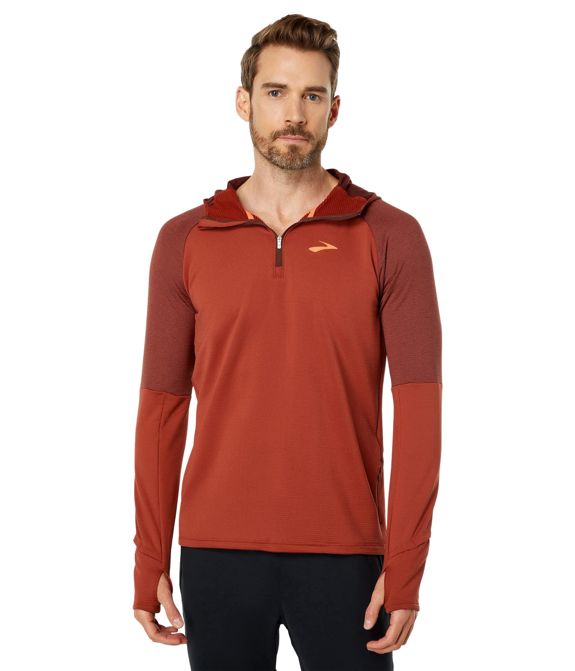 Brooks Notch Thermal Hoodie 2.0 in Red for Men | Lyst