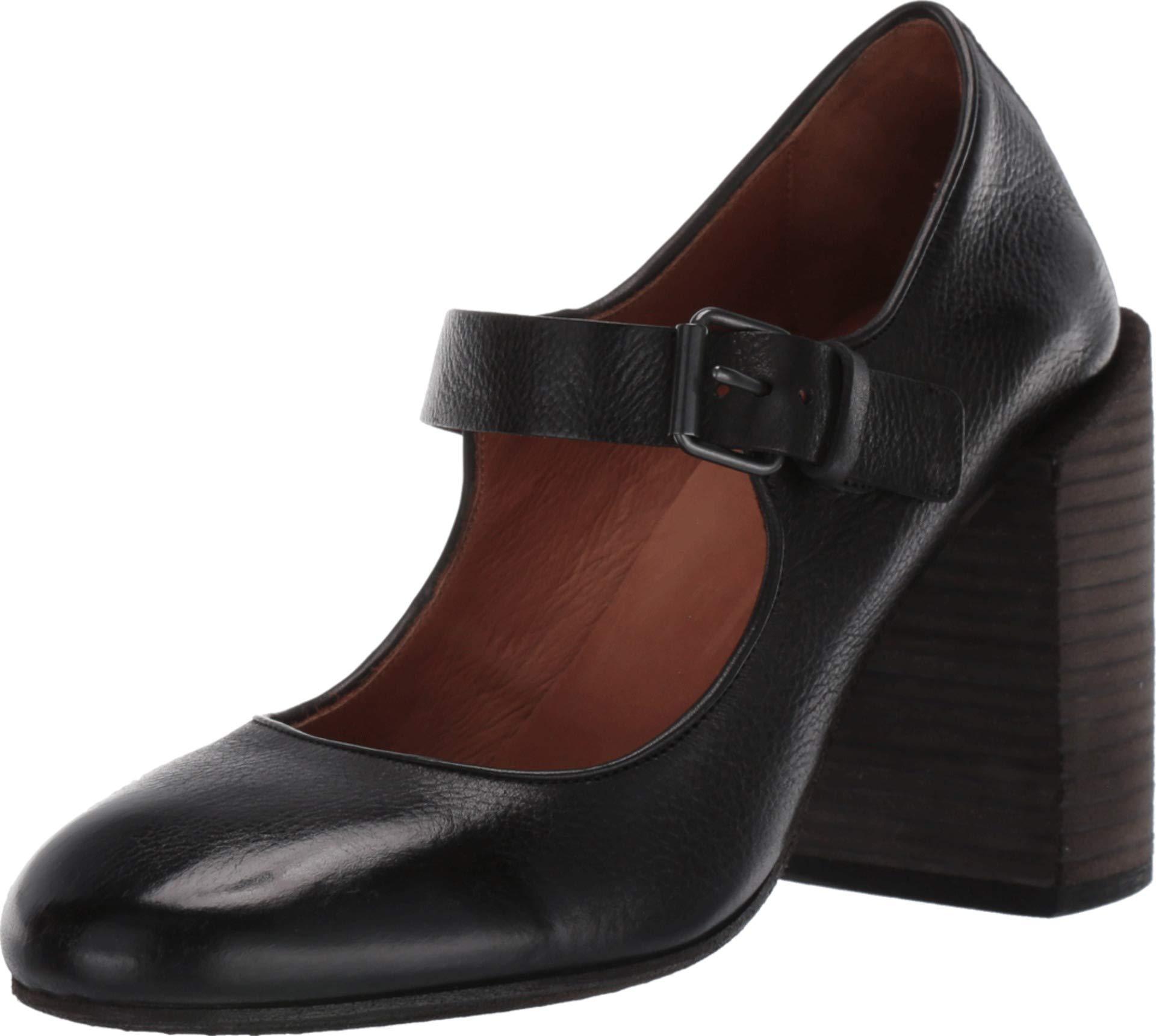 Marsèll Leather Stacked Heel Mary Jane in Black Lyst
