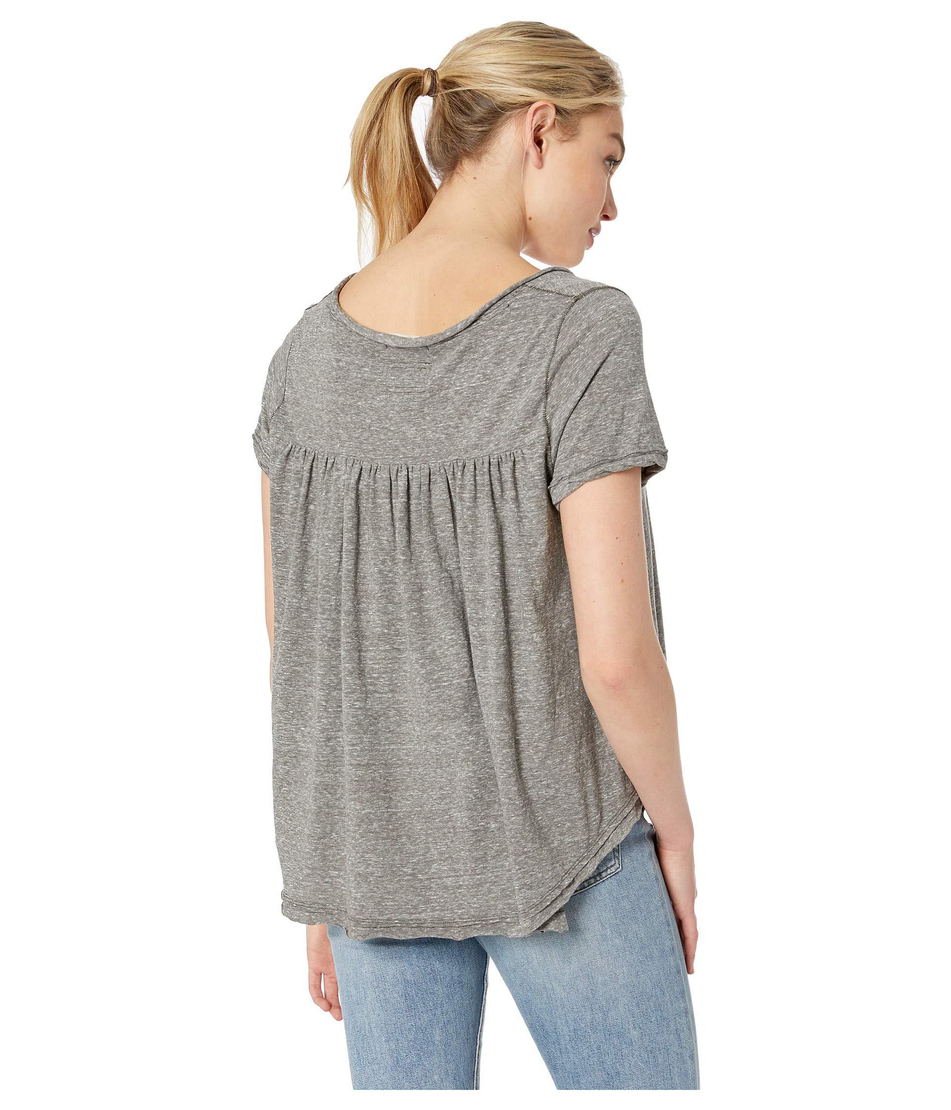 Free People Synthetic All You Need Tee (ivory) Women's T Shirt in Moss ...