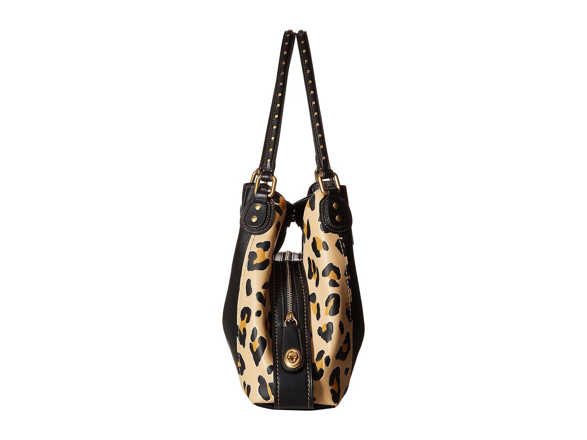 edie shoulder bag 31 with blocked leopard print