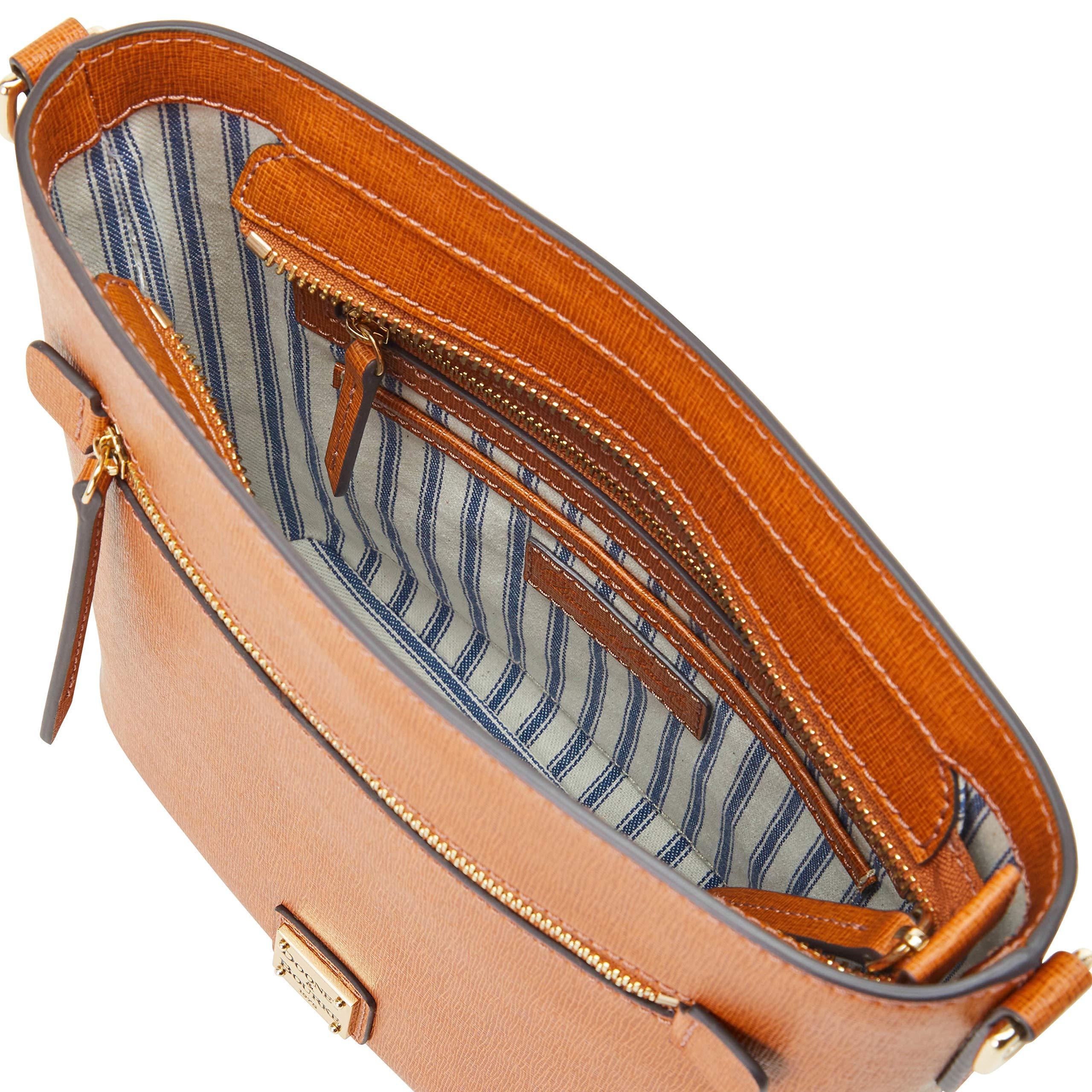 Dooney & Bourke Leather Saffiano Zip Crossbody in Beige (Natural) Lyst