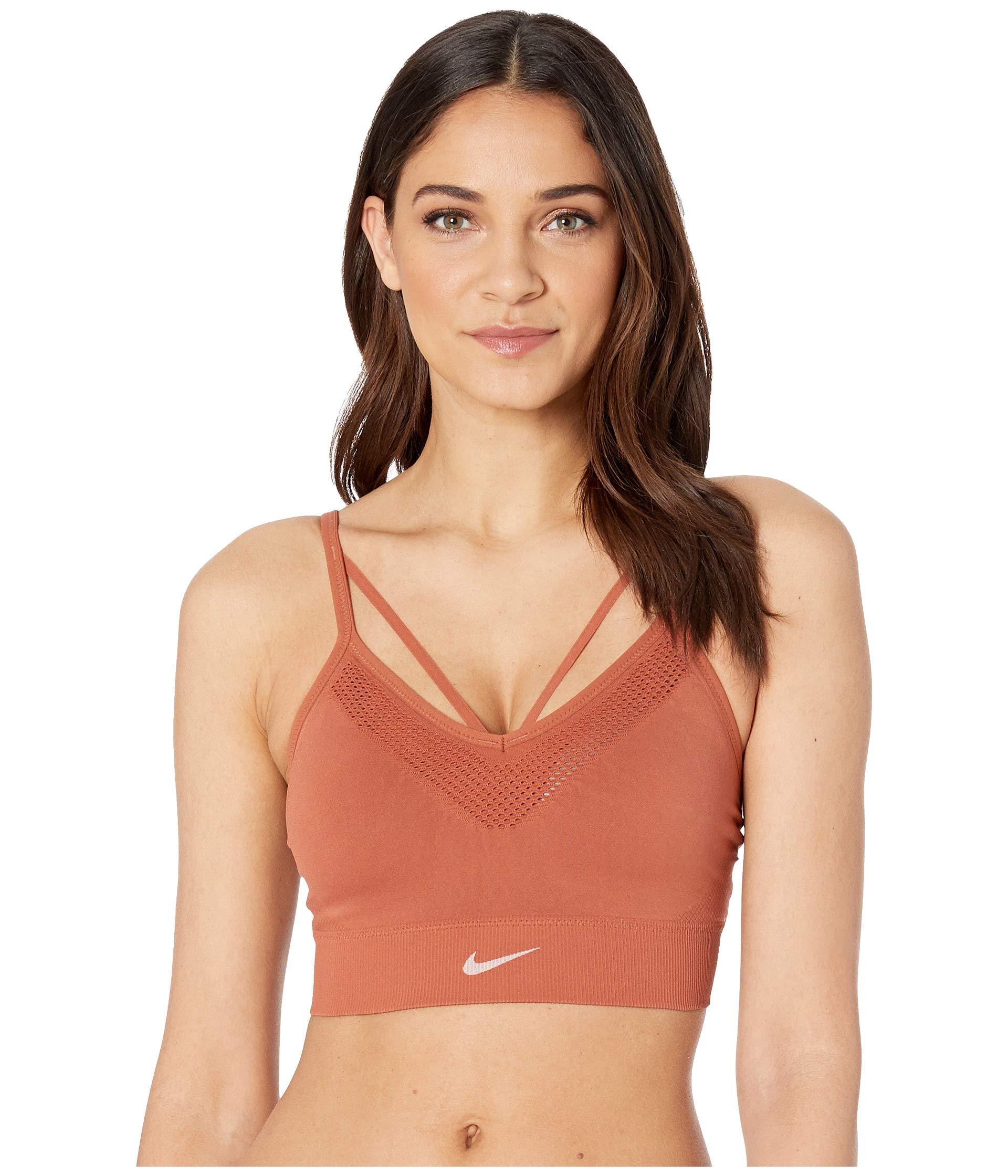 nike dusty peach sports bra