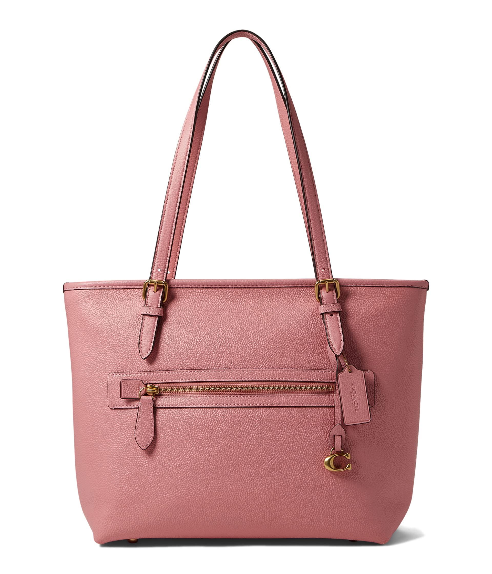 COACH Polished Pebble Leather Taylor Tote in Pink | Lyst