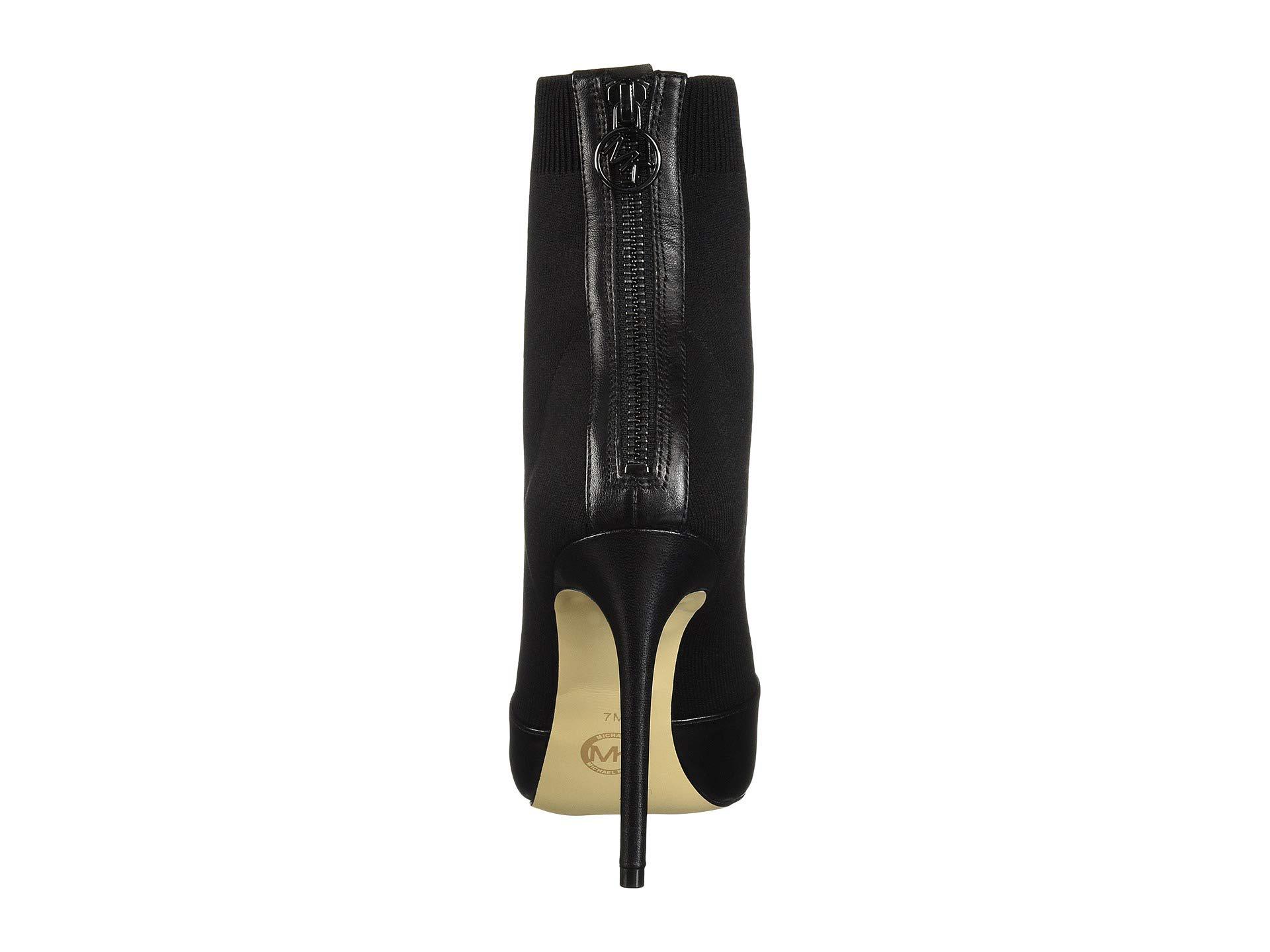 michael michael kors vicky logo tape knit ankle boot