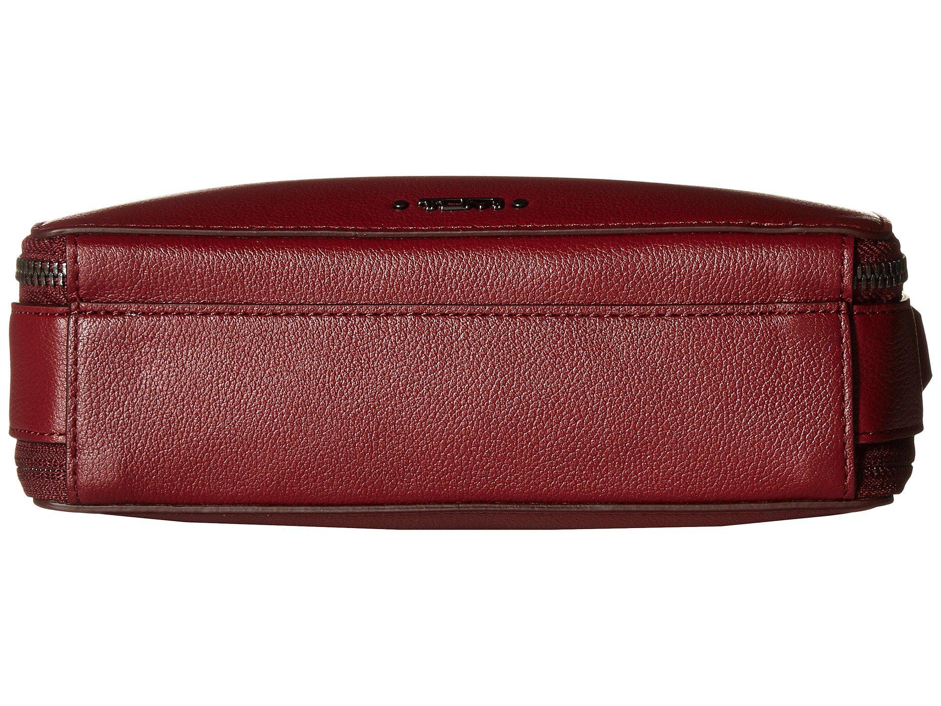 Tumi Voyageur Aberdeen Leather Crossbody (brick Red) Cross Body
