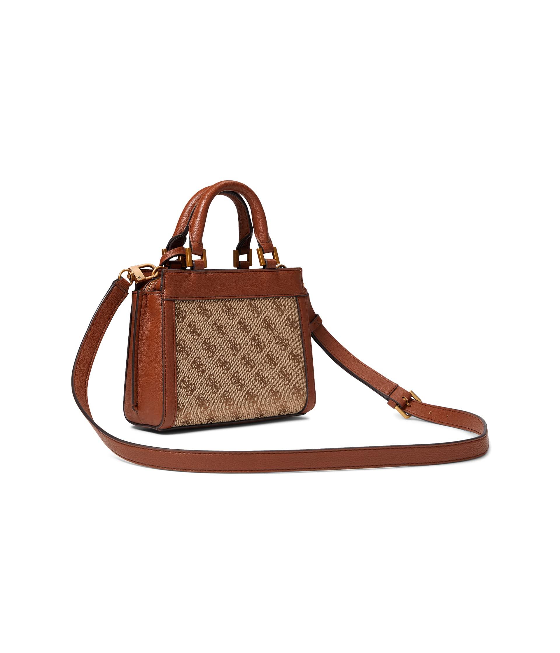 Guess Katey Mini Satchel in Brown | Lyst