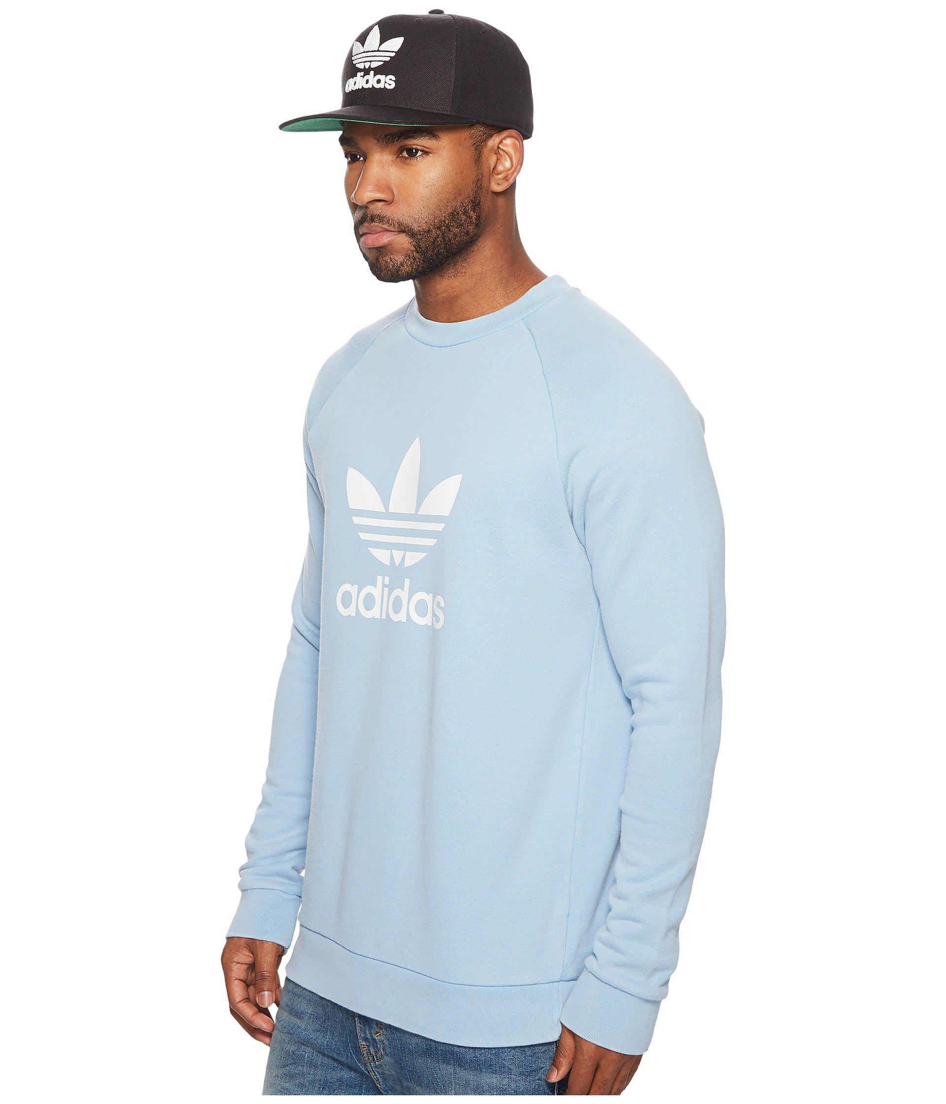 adidas trefoil sweatshirt ash blue