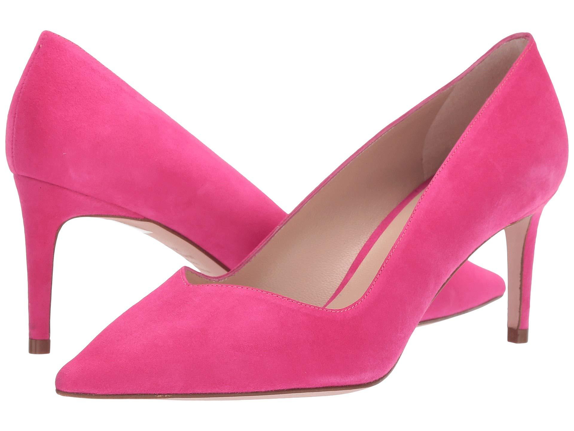 Stuart Weitzman Leather Anny 70mm Pointy Toe Pump in Pink - Lyst