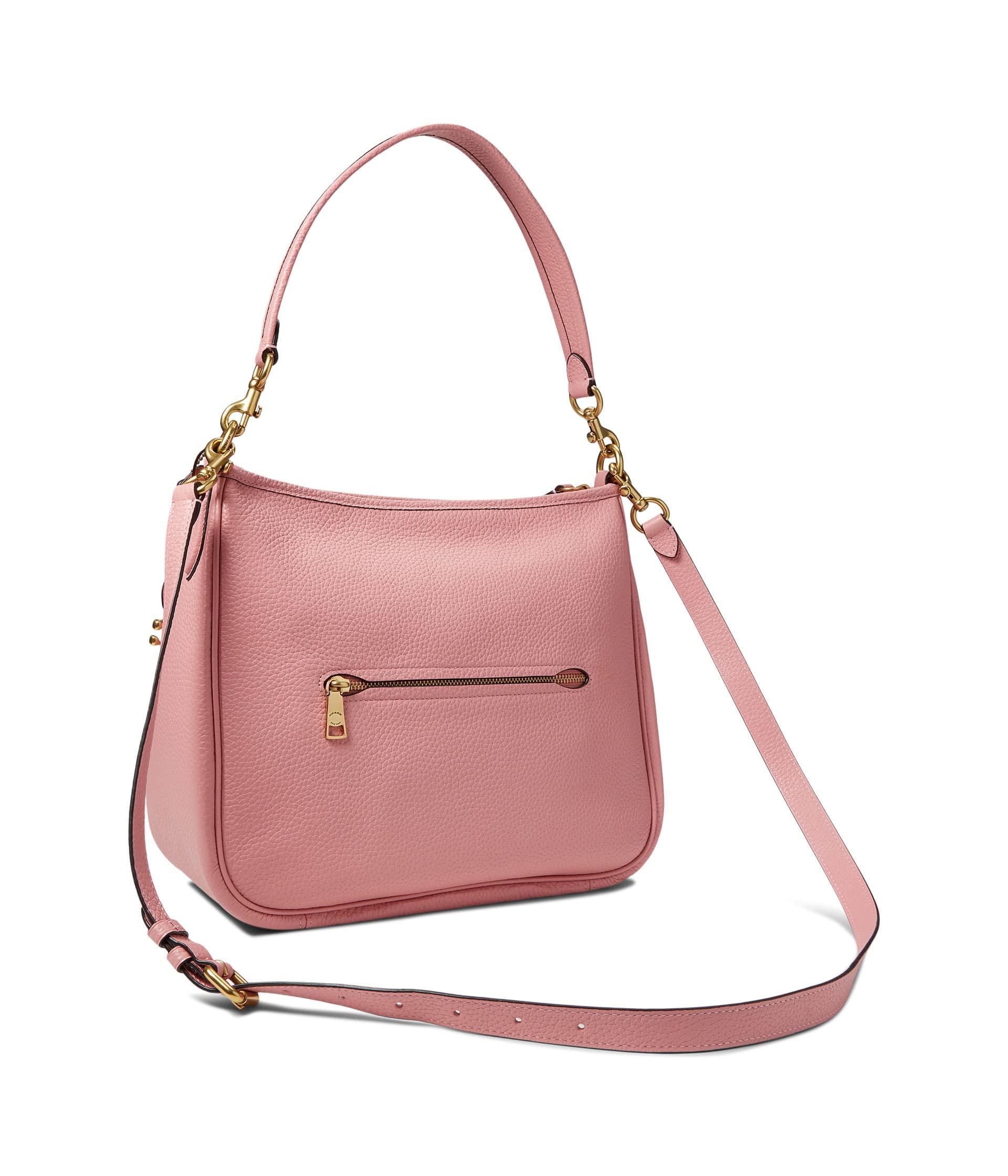 COACH Soft Pebble Leather Cary Shoulder Bag in Pink