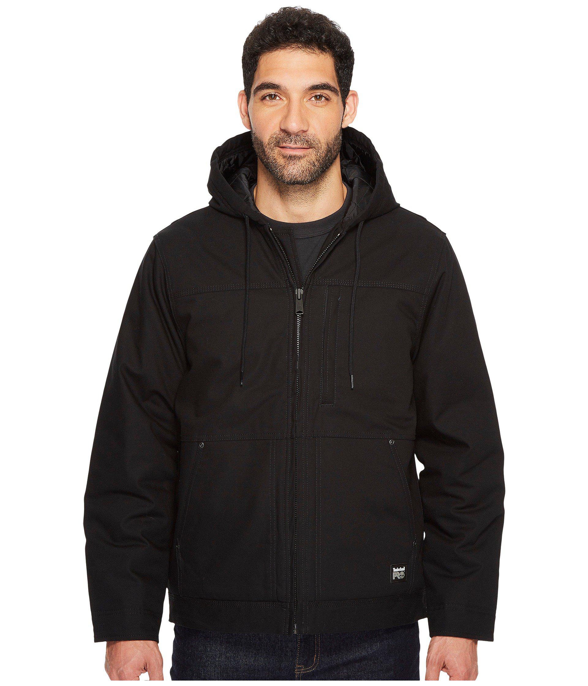 Timberland Cotton Baluster Insulated Hooded Work Jacket in Black for ...