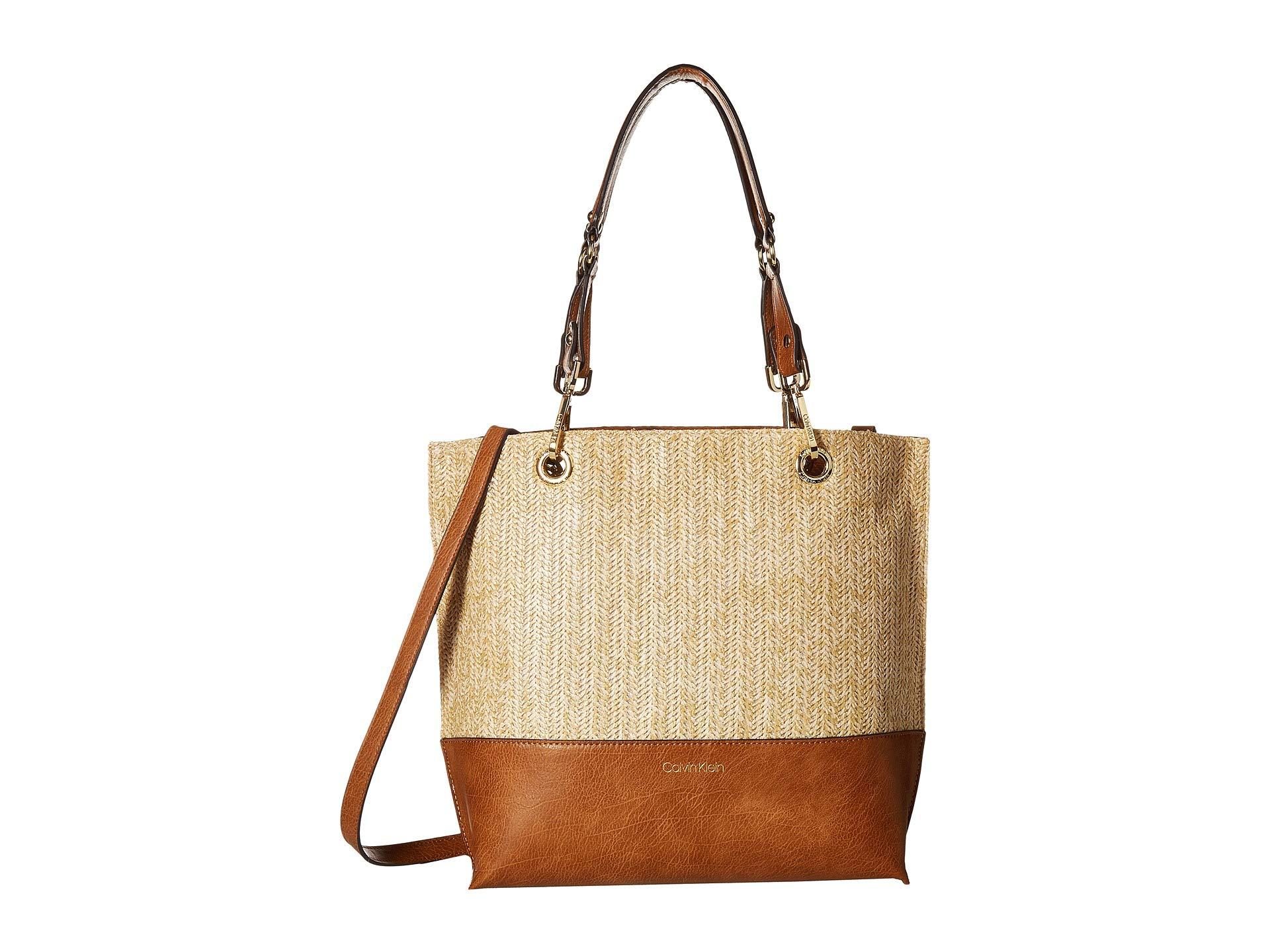 calvin klein sonoma straw tote