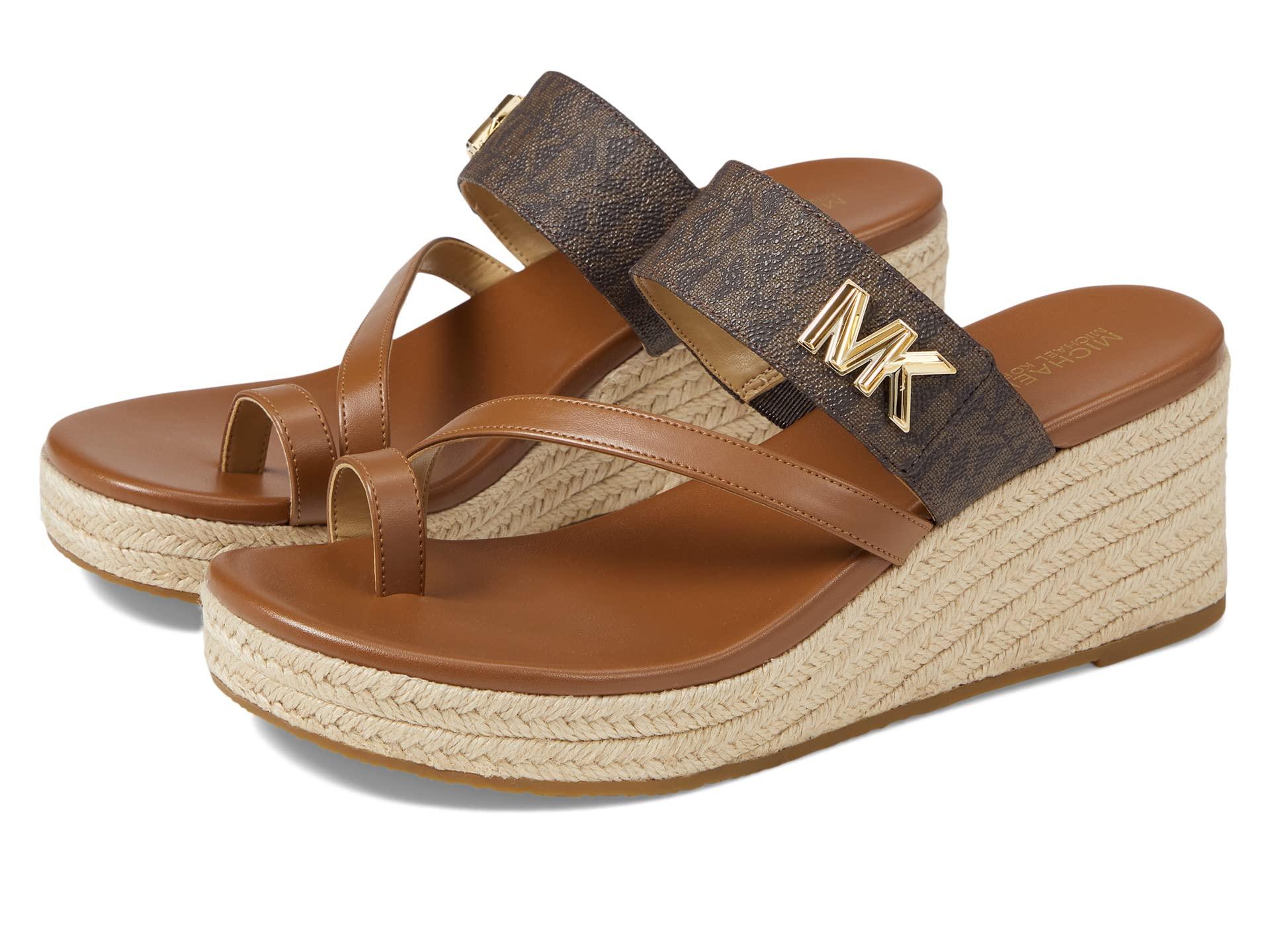 michael kors jill wedge white