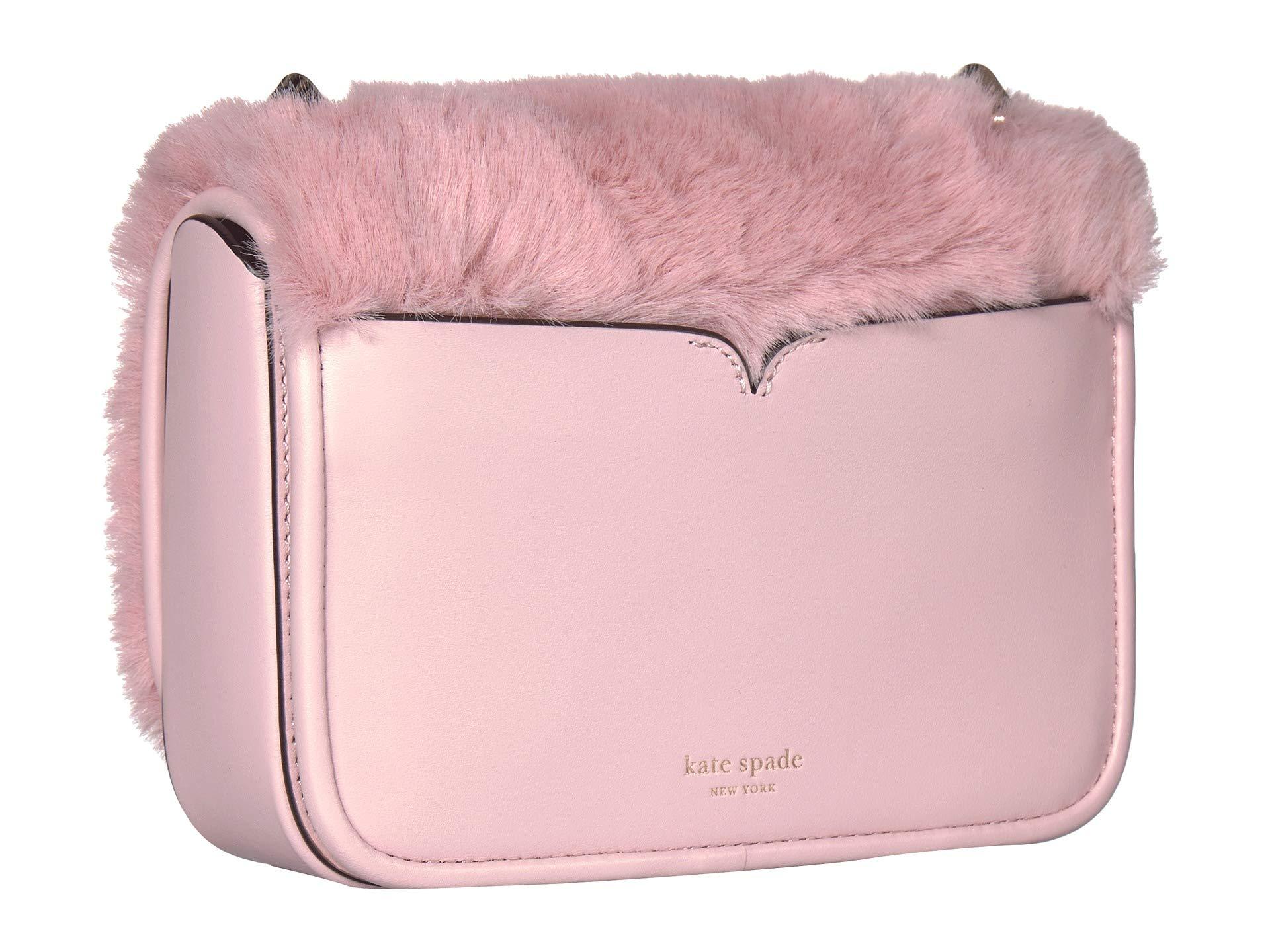 nicola faux fur twistlock chain wallet