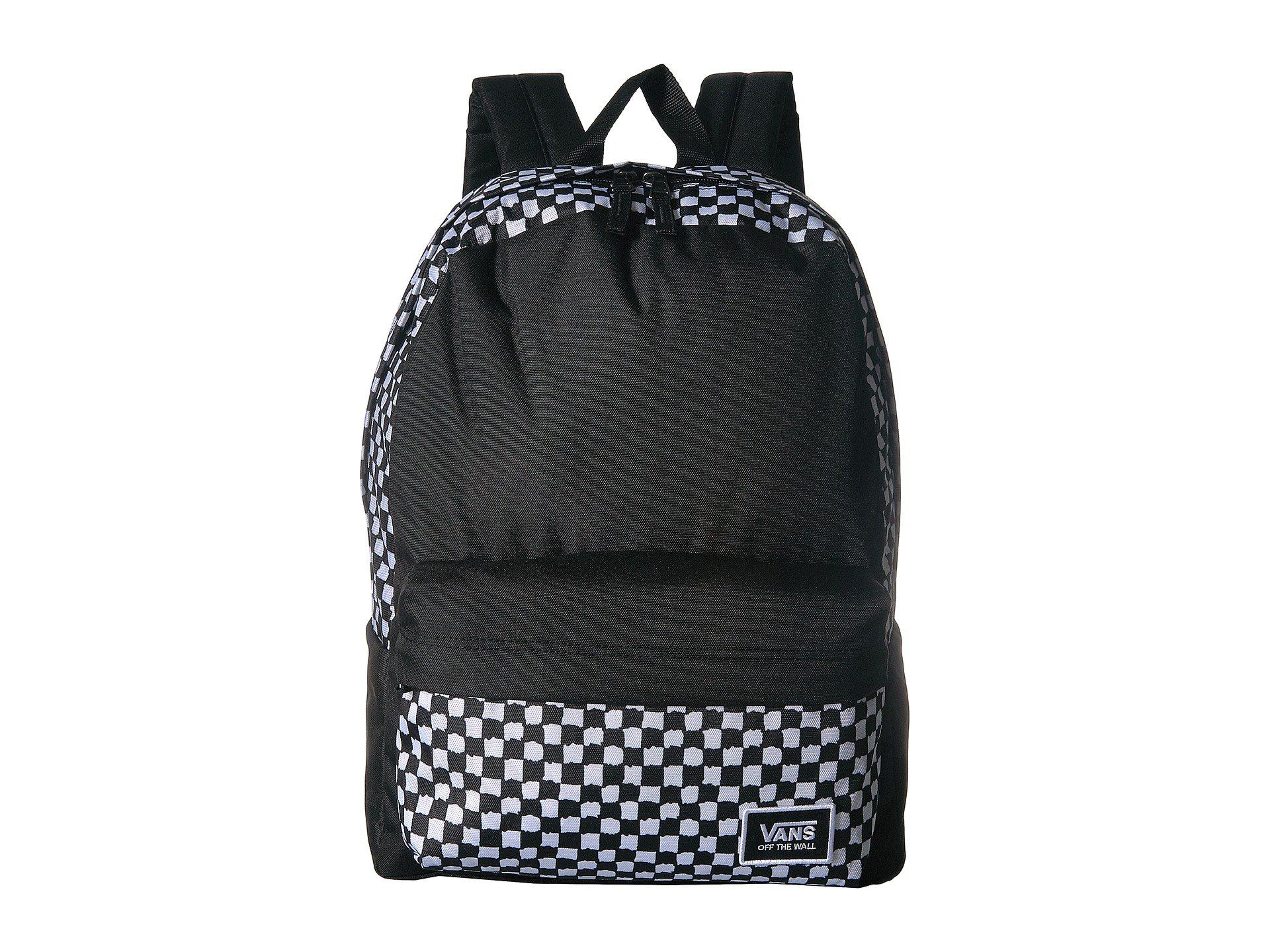 Vans Cotton Realm Classic Backpack (diy Checkerboard) Backpack Bags in Black - Lyst