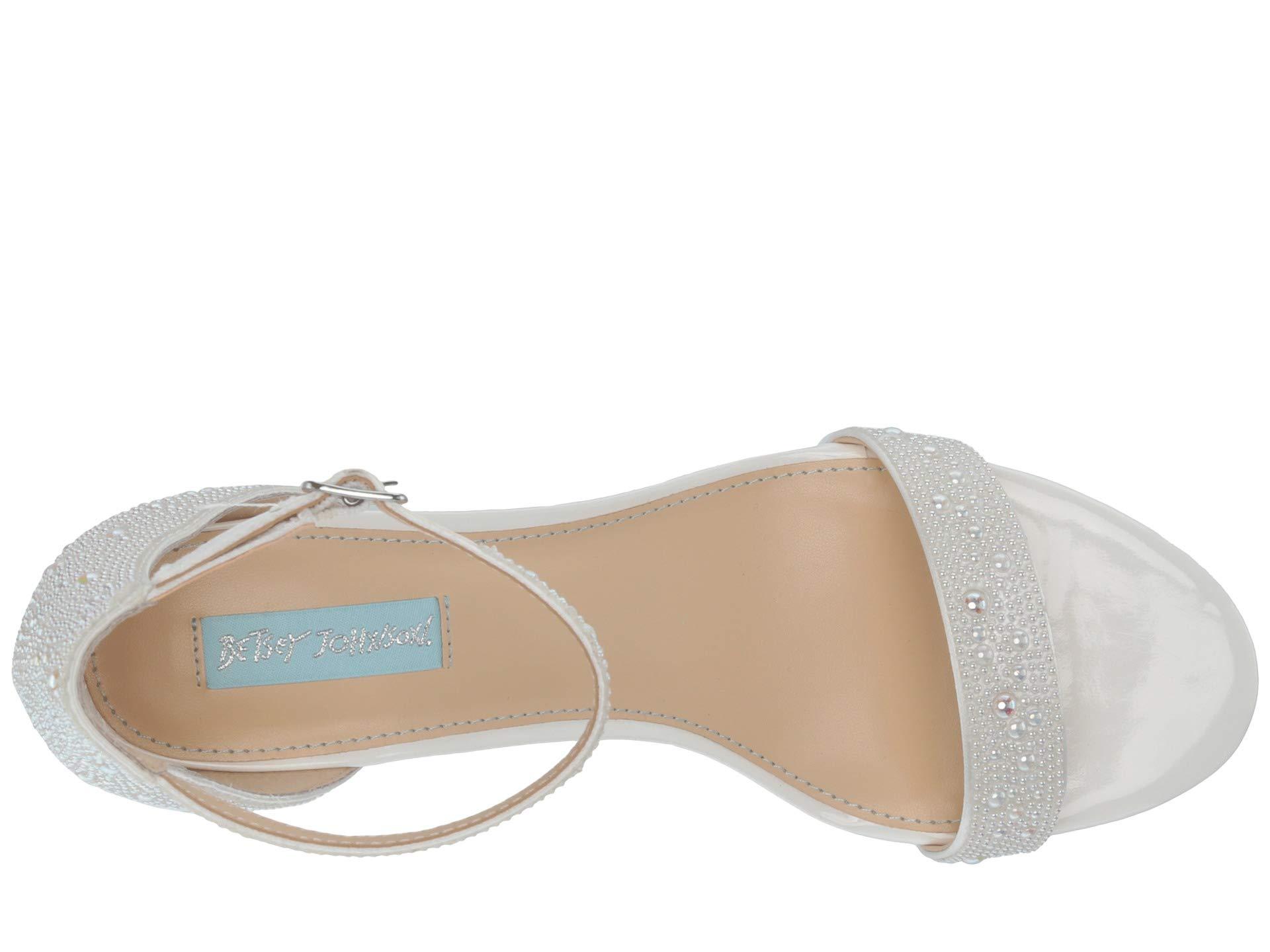 Betsey Johnson Blue Sb-mari Heeled Sandal in White - Save 37% | Lyst
