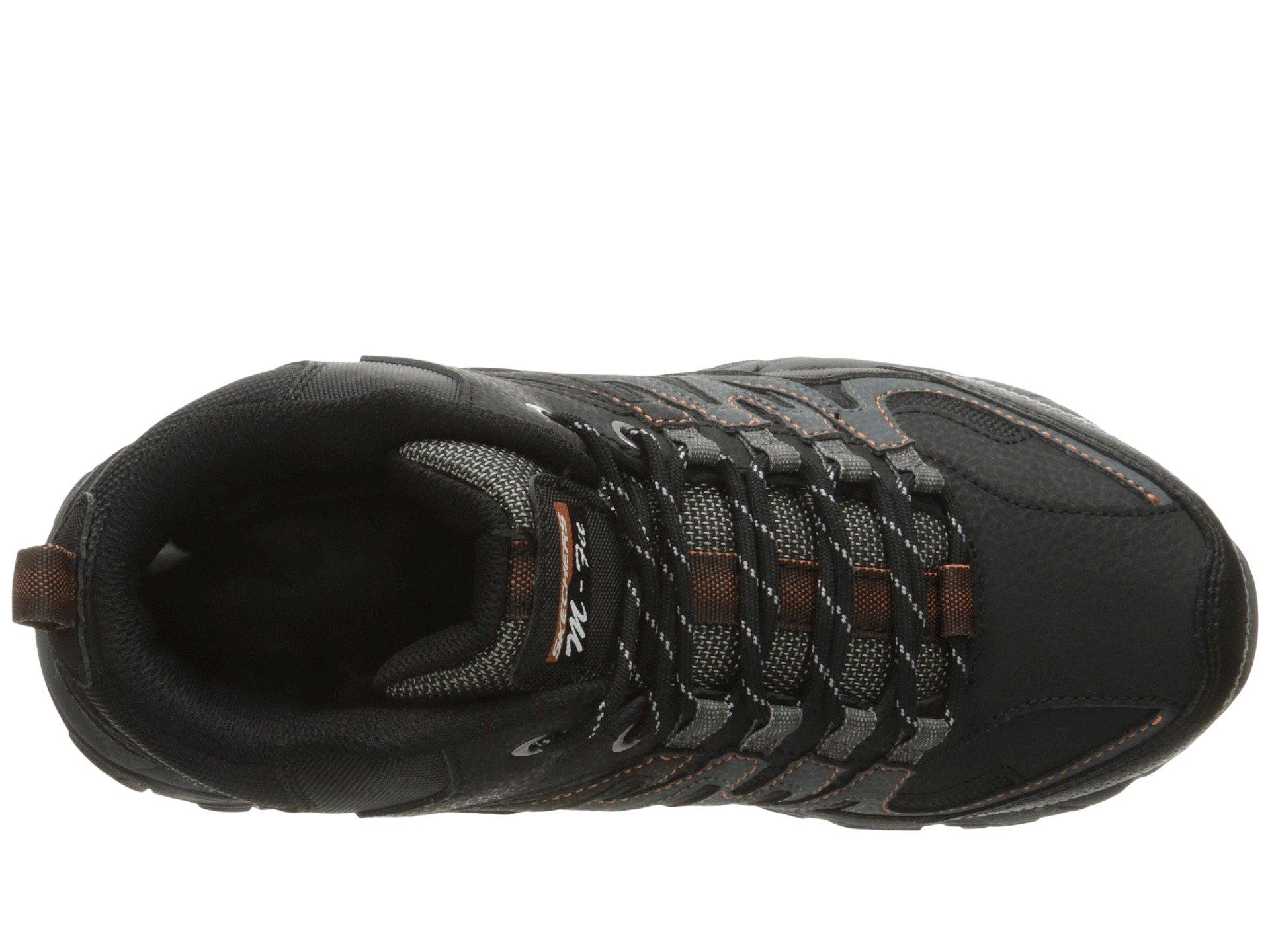 Skechers Leather Afterburn M. Fit Mid in Black for Men - Lyst