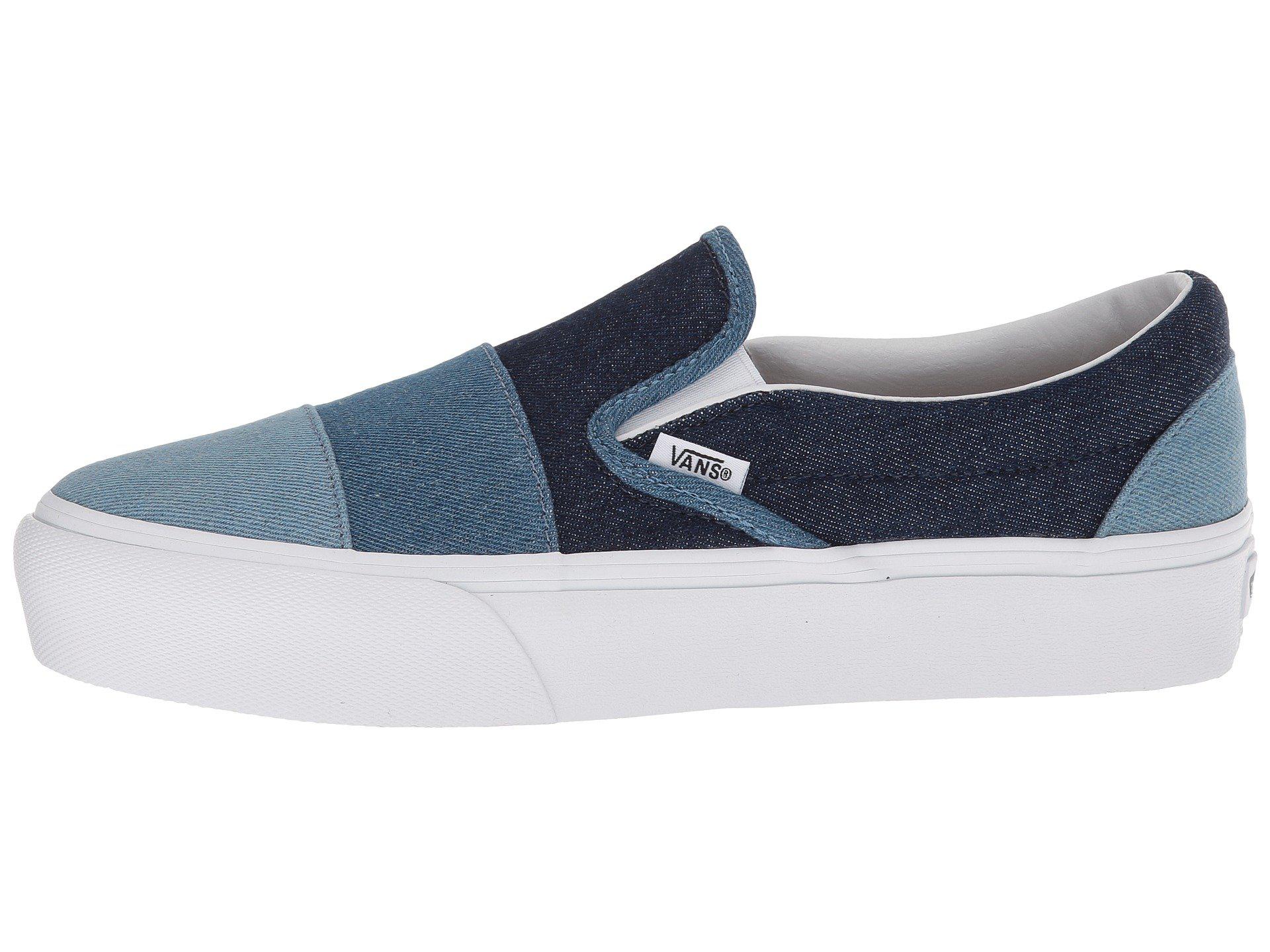 denim platform vans