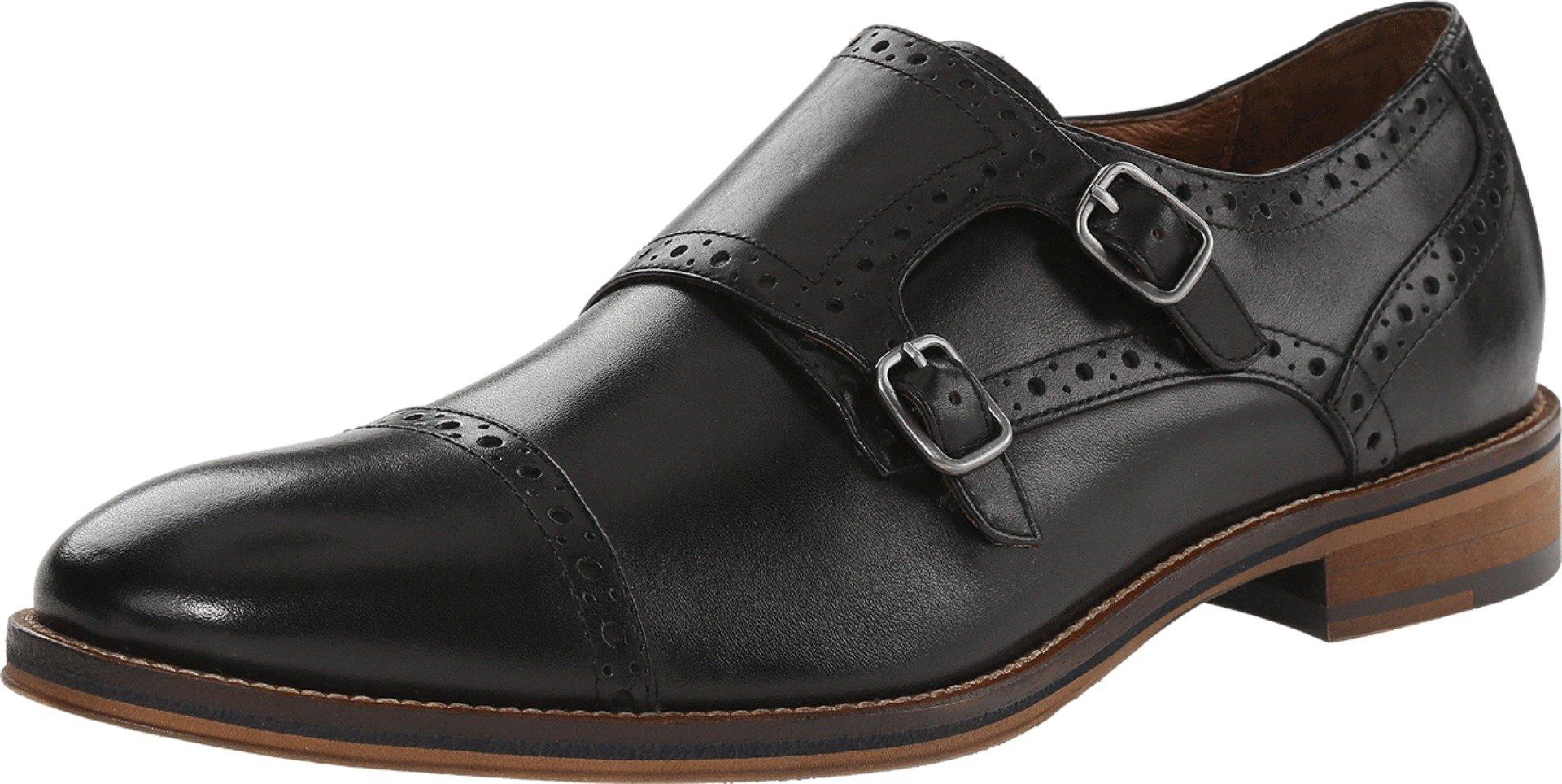 Johnston & Murphy Leather Conard Casual Dress Double Monk Strap in Black for Men - Lyst