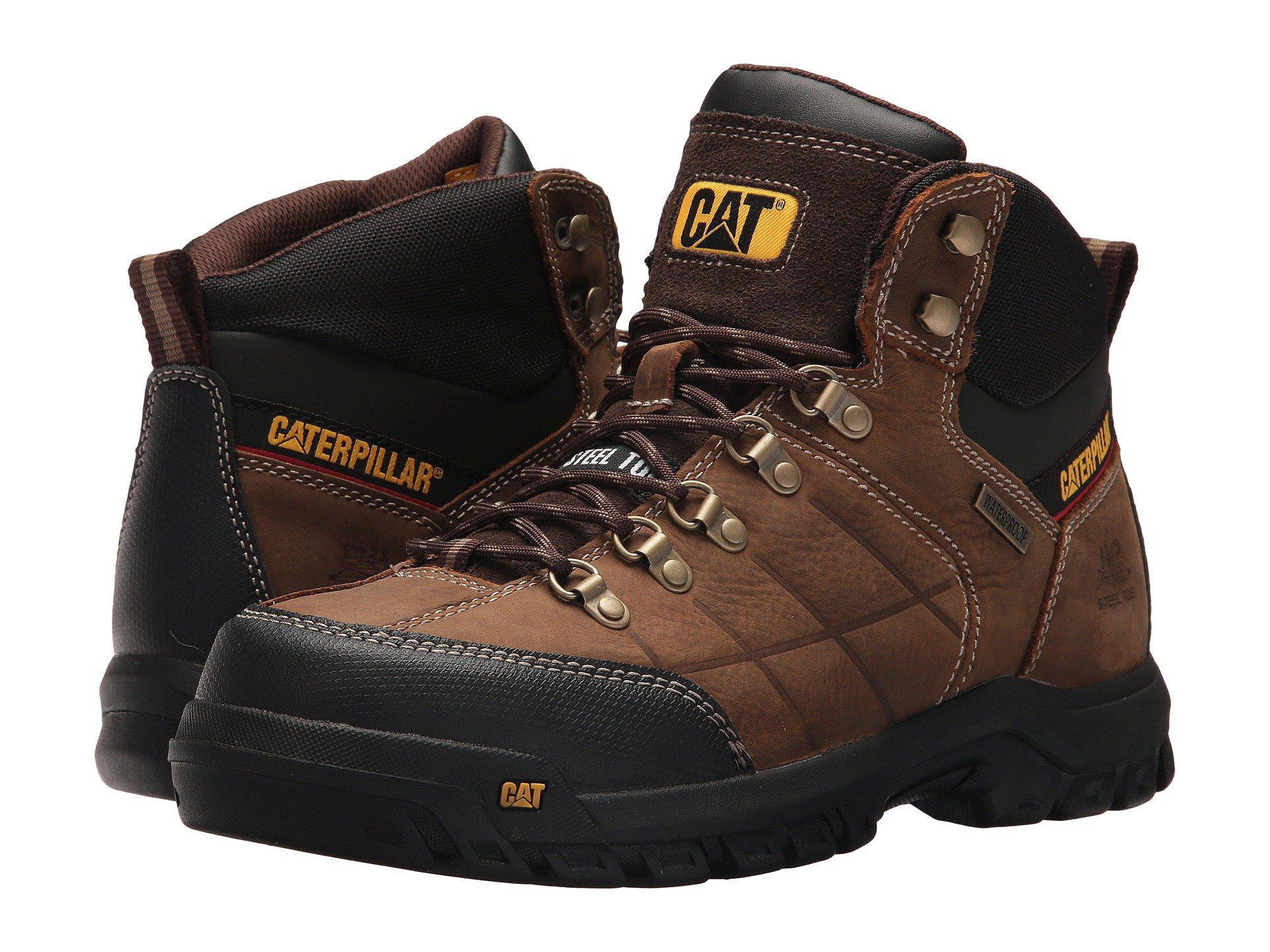Caterpillar Leather Threshold Waterproof Steel Toe Industrial Boot in