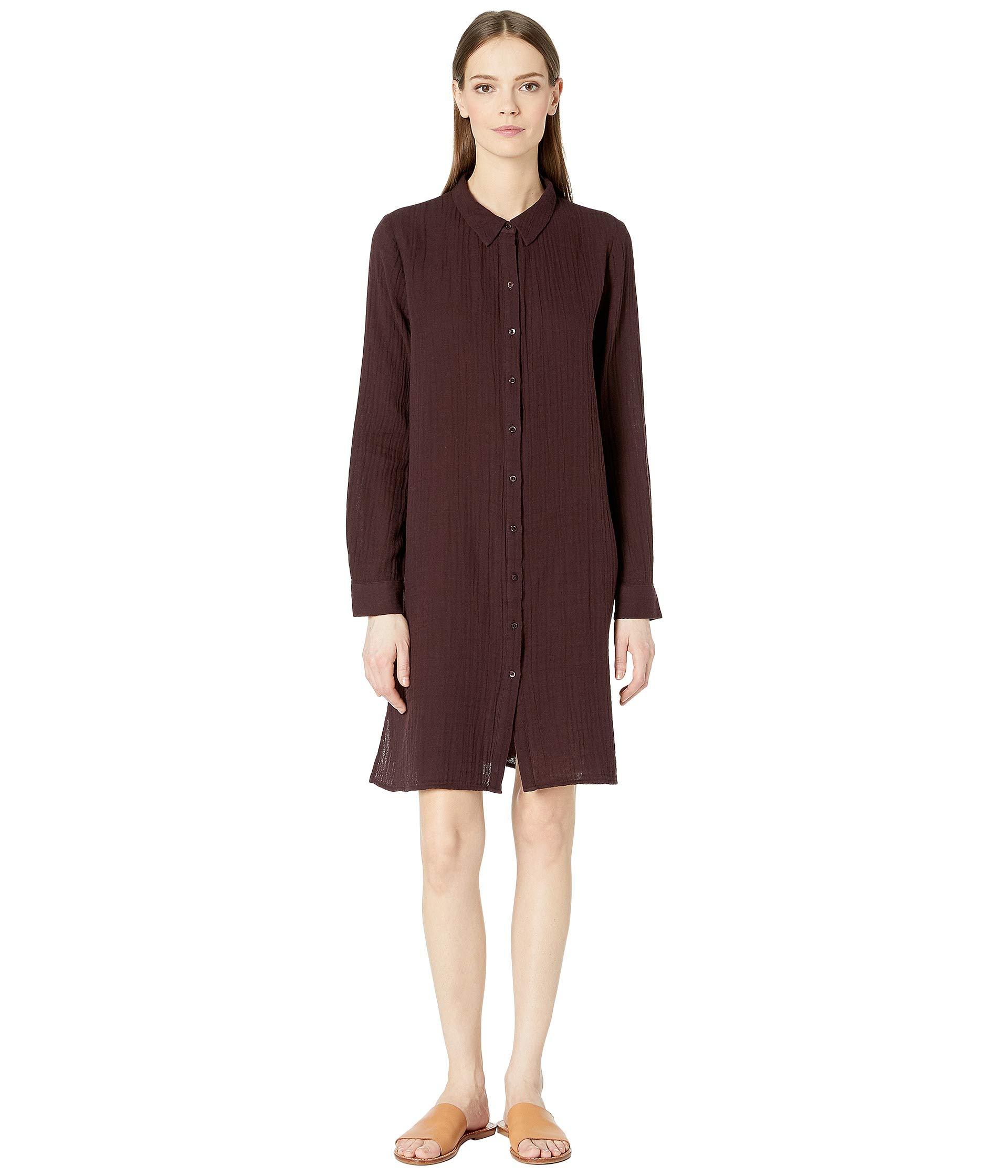 eileen fisher cotton gauze dress