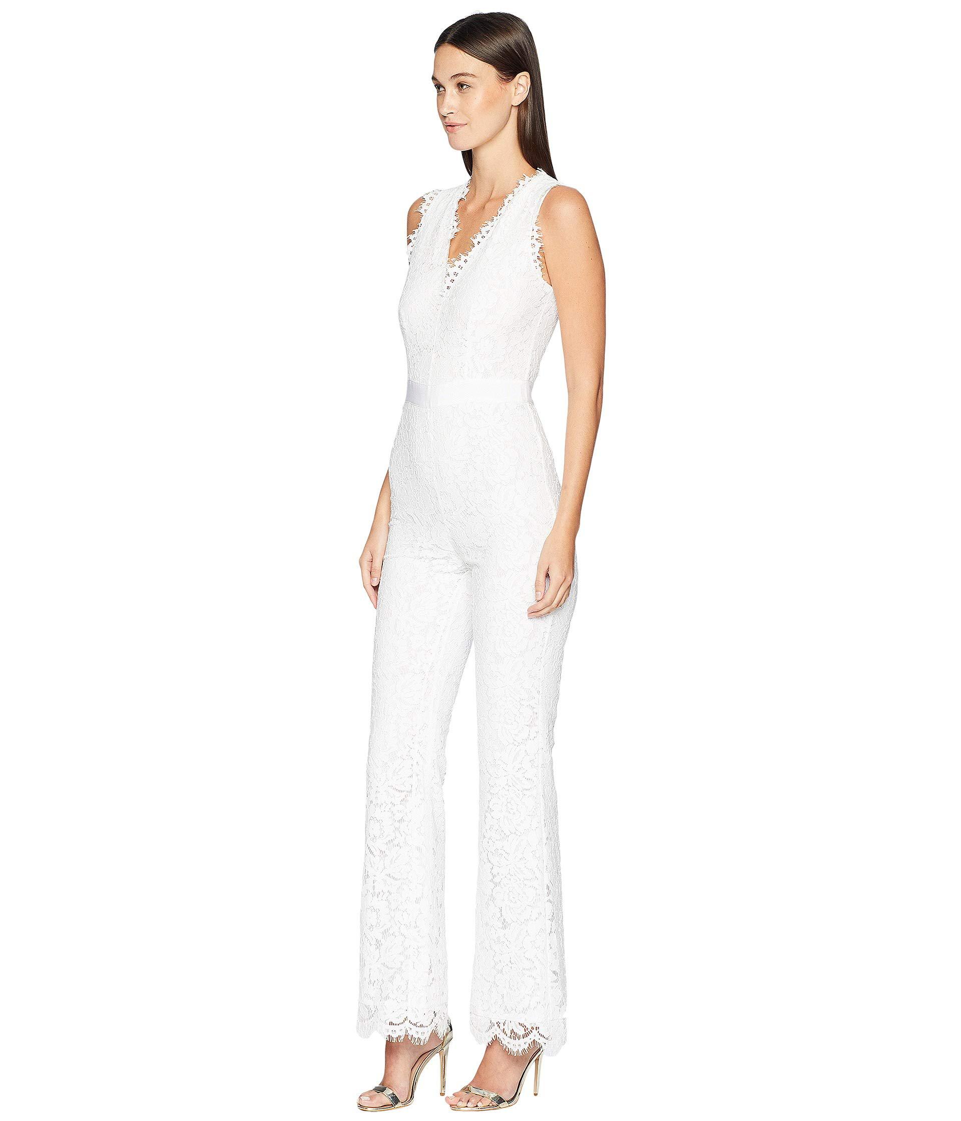white one piece pants suit