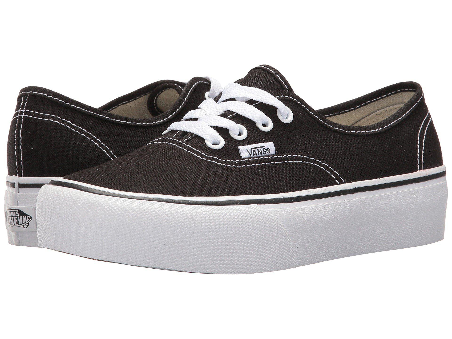 vans black authentic platform 2.0 trainers