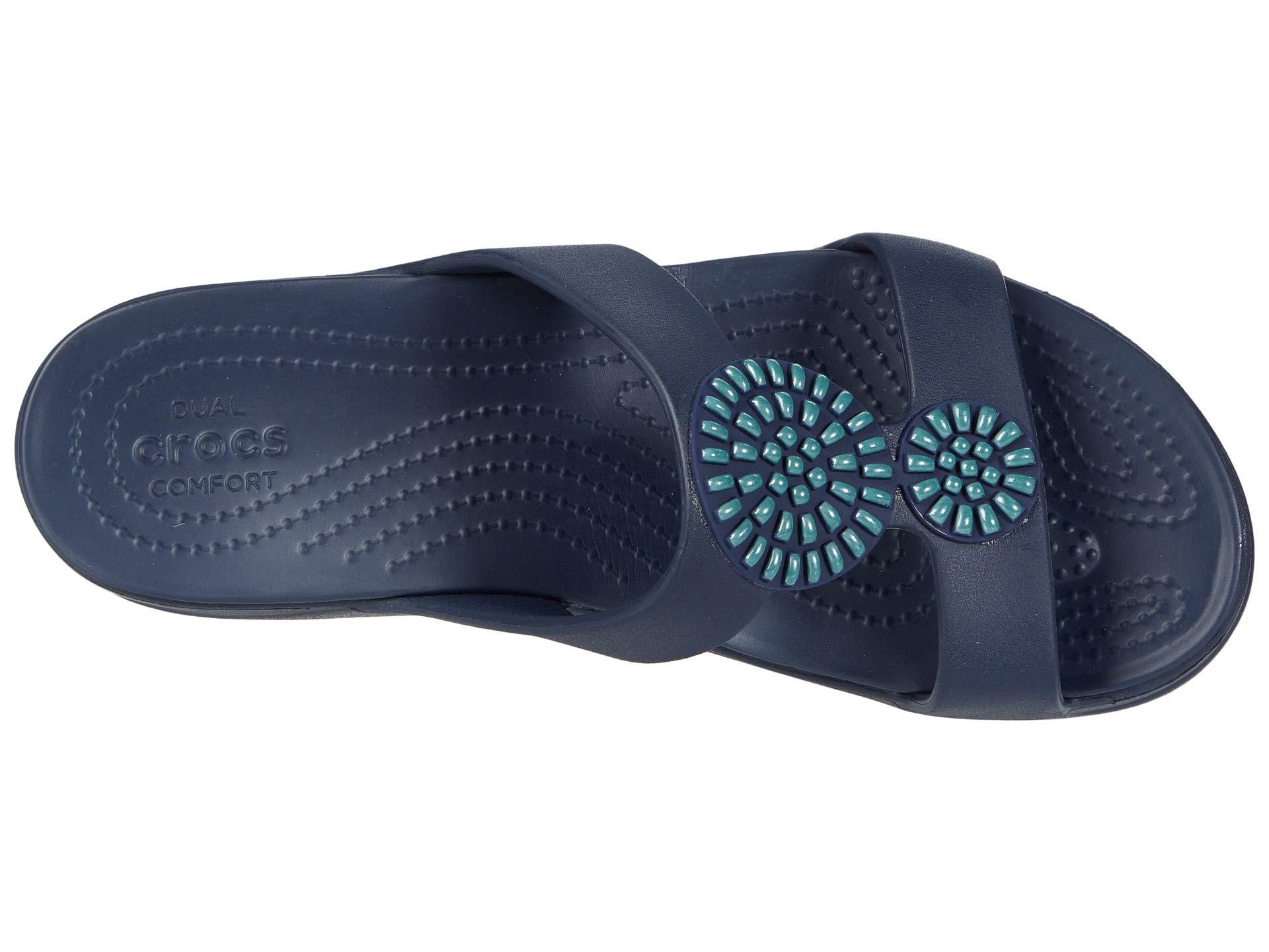 Crocs™ Monterey Diamante Slip-on Wedge Wedge Shoes in Blue | Lyst