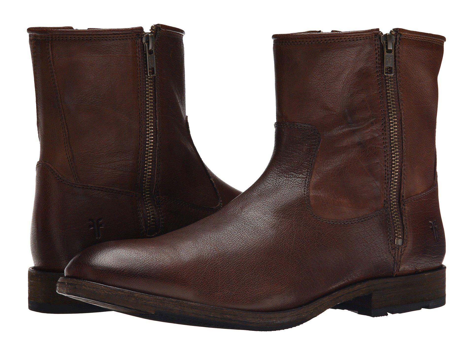 frye men's jacob back zip boot