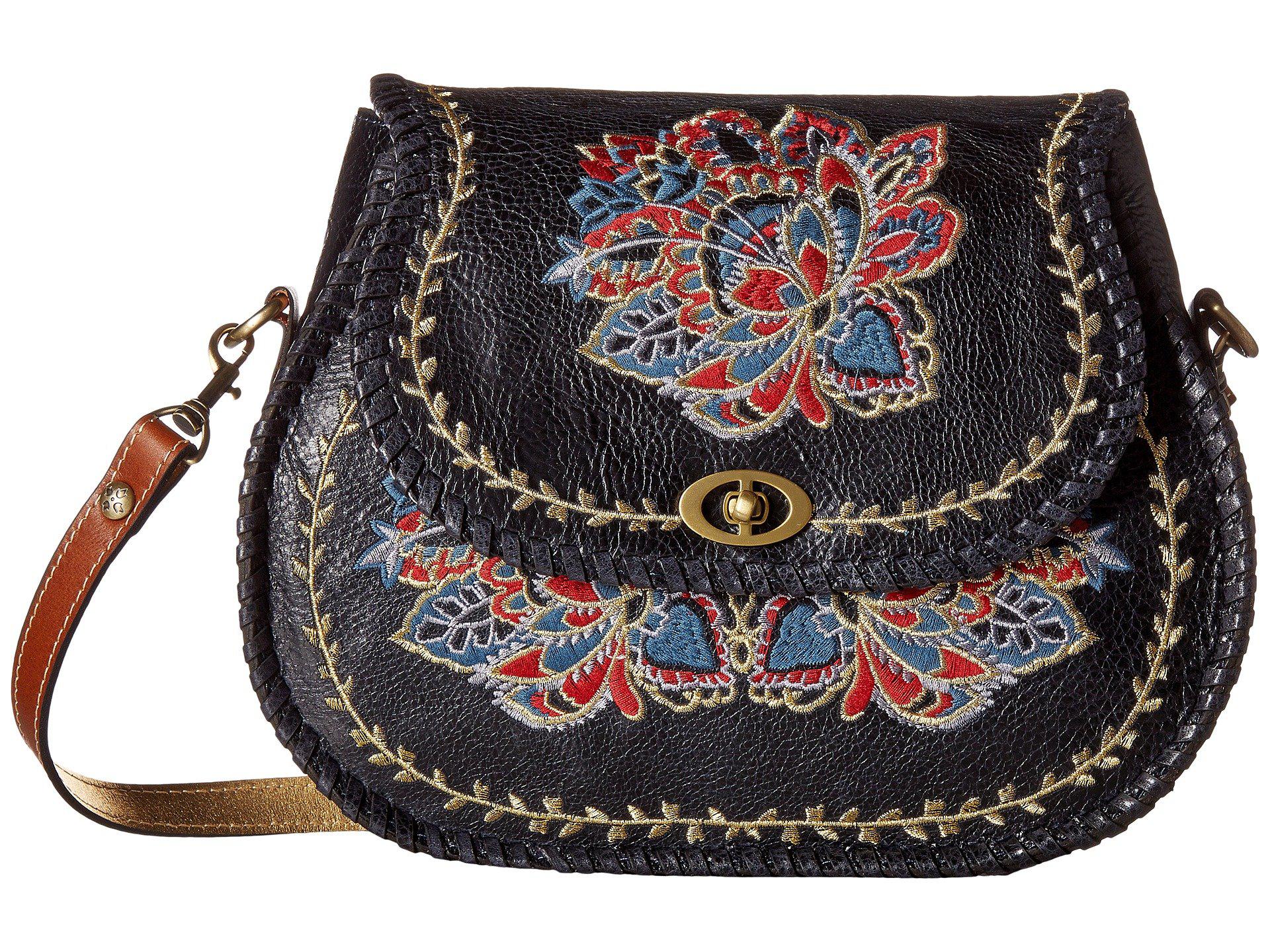 Patricia Nash Leather Arezzo Flap Shoulder Bag in Navy (Blue) Lyst