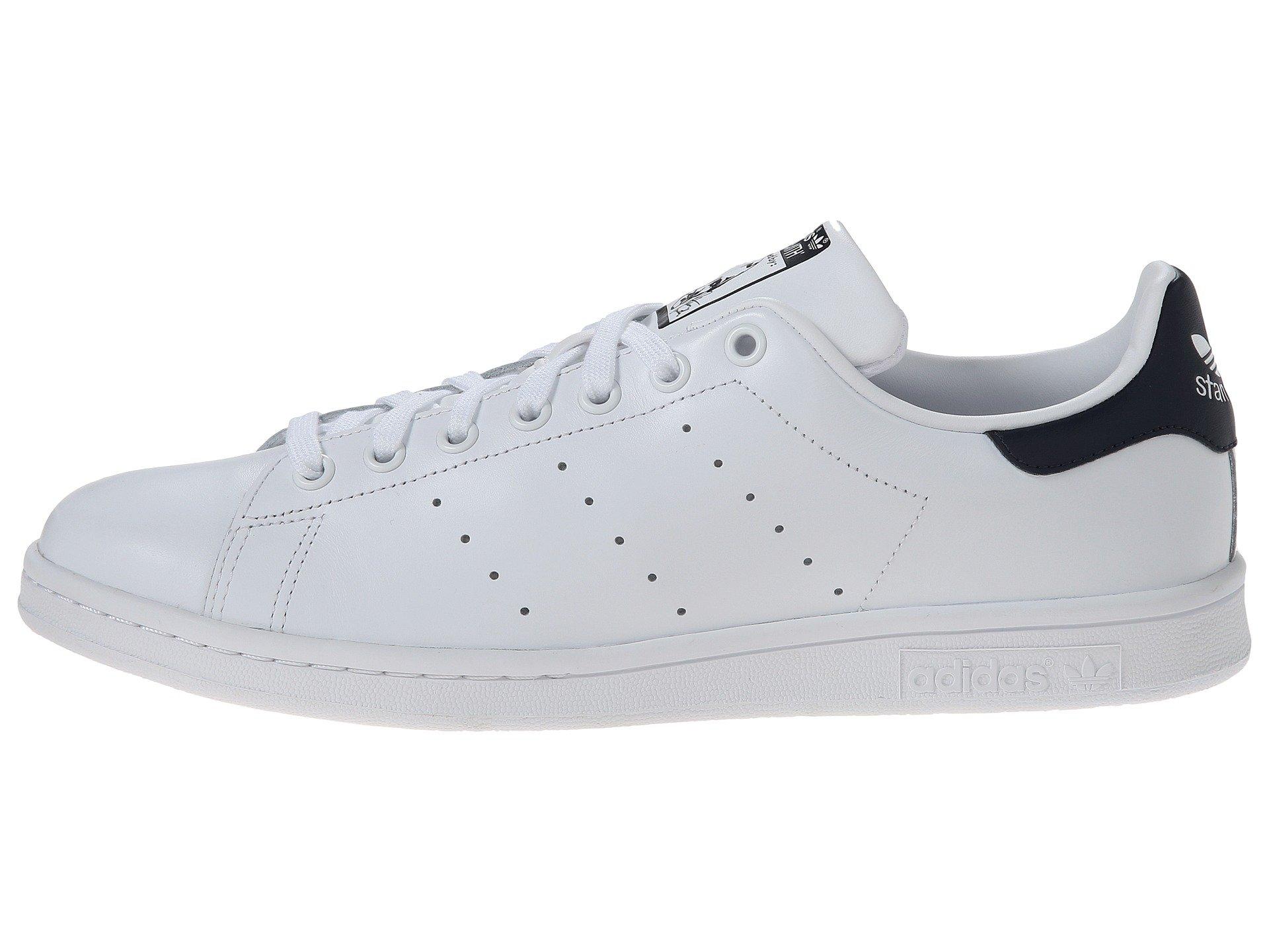 adidas originals stan smith sneakers in white and navy