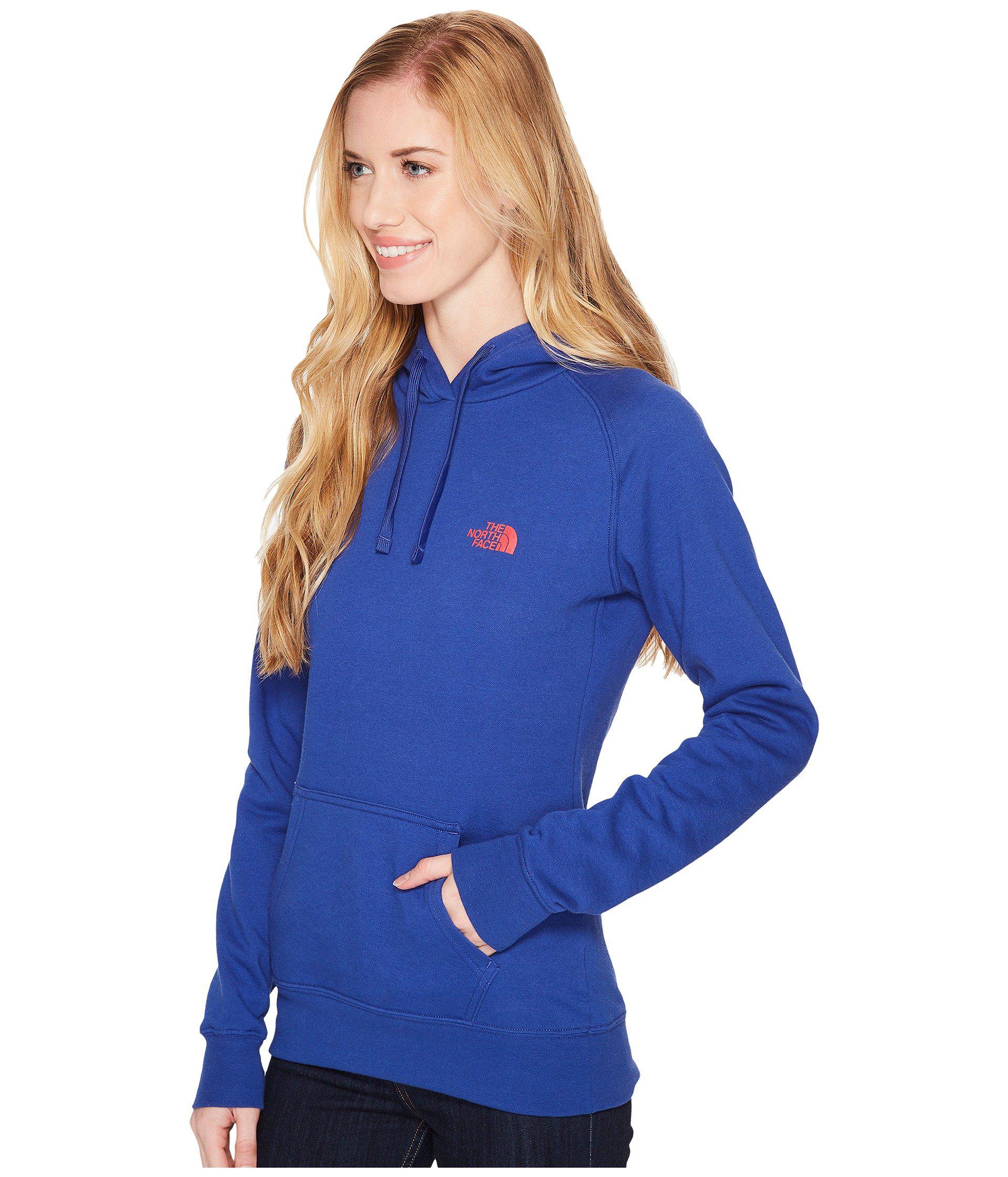 the north face women's red box pullover hoodie