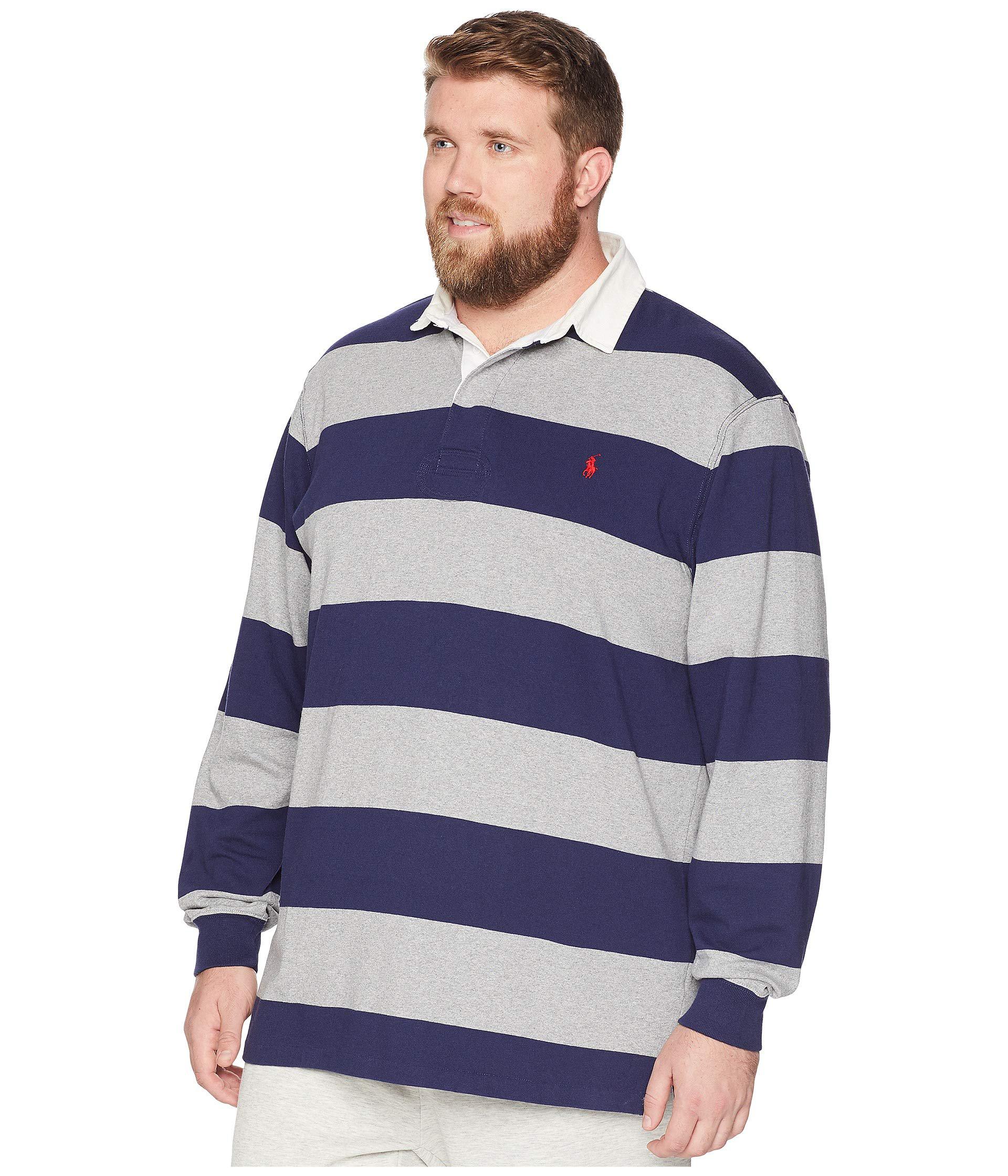 Polo Ralph Lauren Cotton Big Tall Rugby Polo Eaton Red Newport