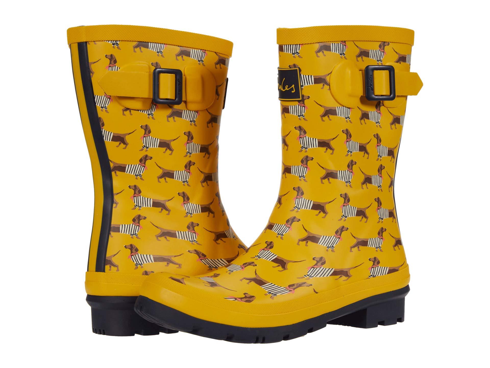 Joules Rubber Molly Welly in Yellow Lyst