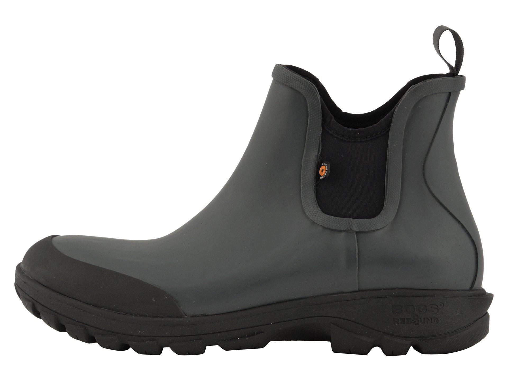 Bogs Sauvie Slip-on Boot (black) Men's Rain Boots in Gray for Men - Lyst