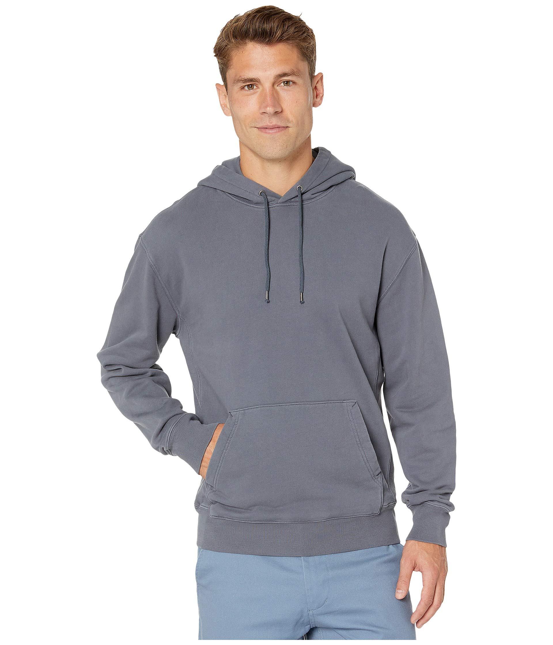 J.Crew Cotton Garment-dyed French Terry Hoodie in Black for Men - Lyst