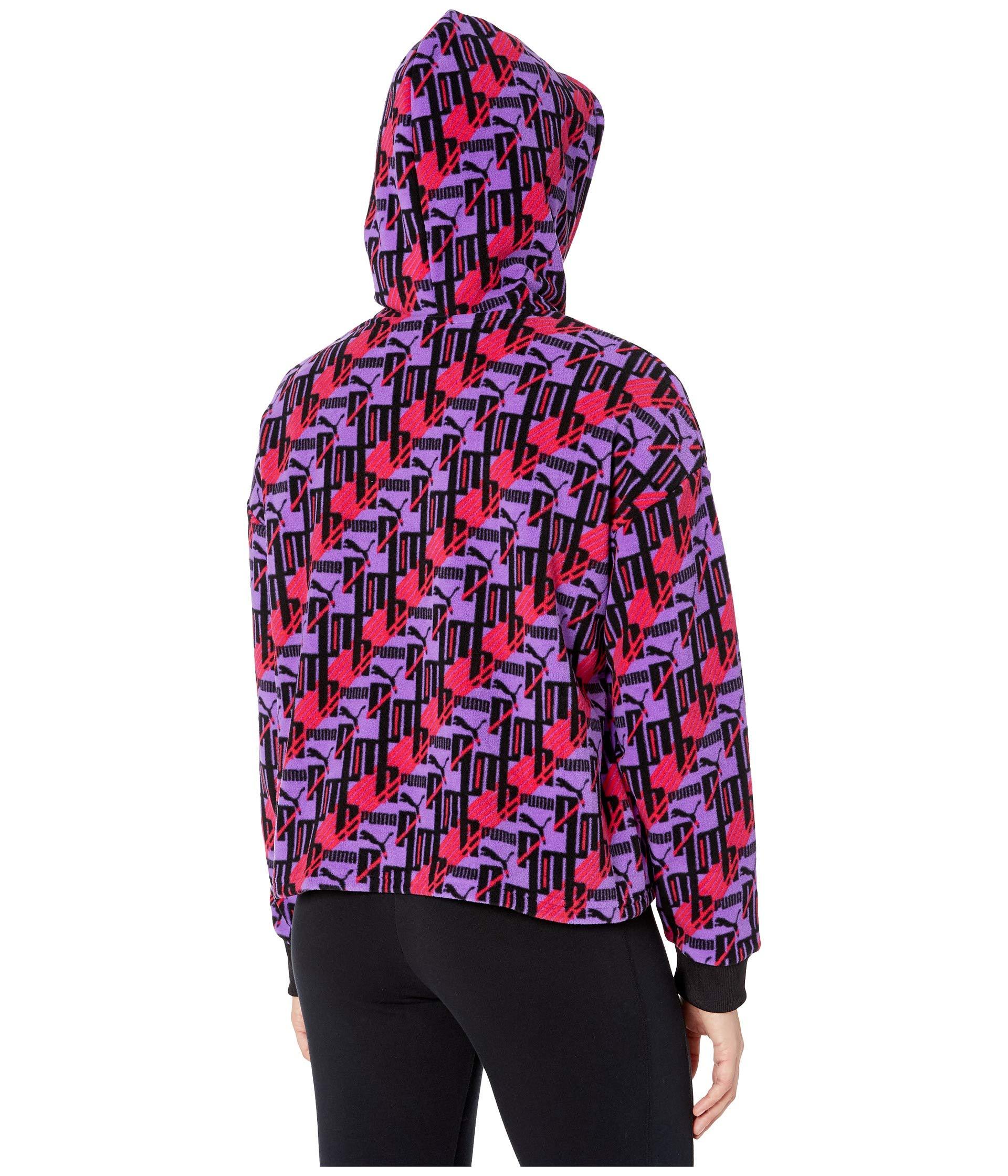 puma retro logo fleece hoodie