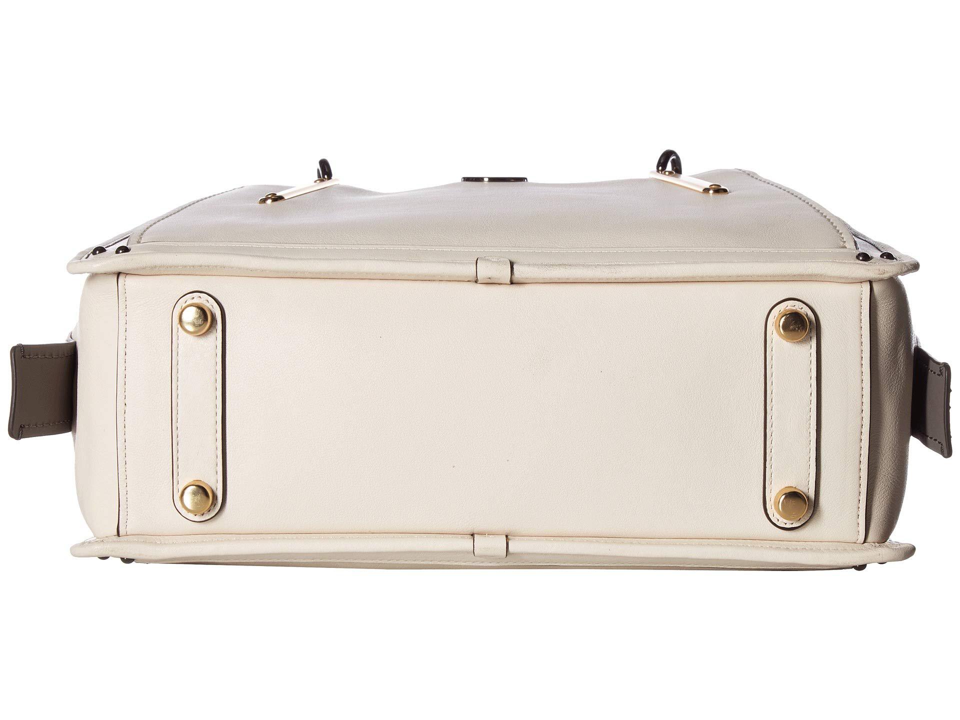 coach exotic mixed leather dreamer satchel