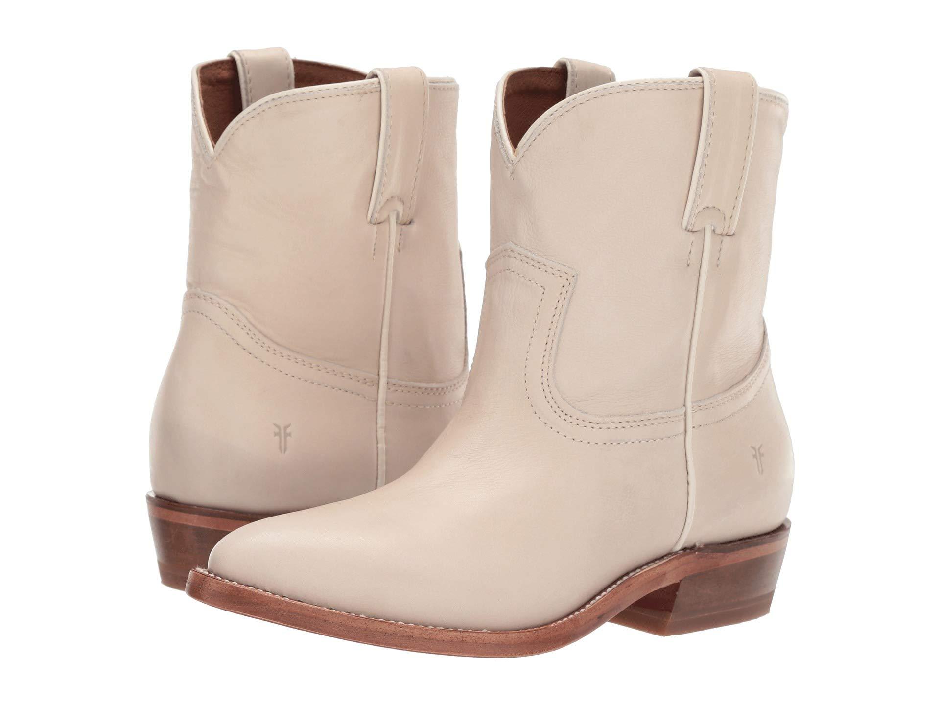 frye white ankle boots