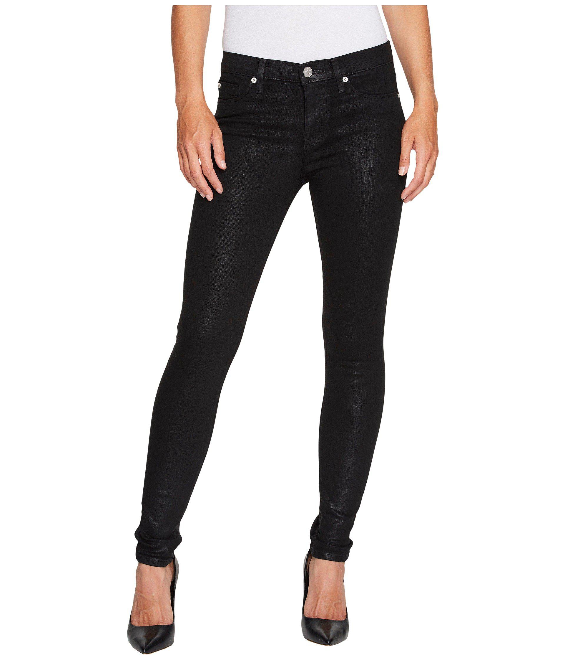 Lyst - Hudson Nico Mid-rise Super Skinny In Shattered in Black