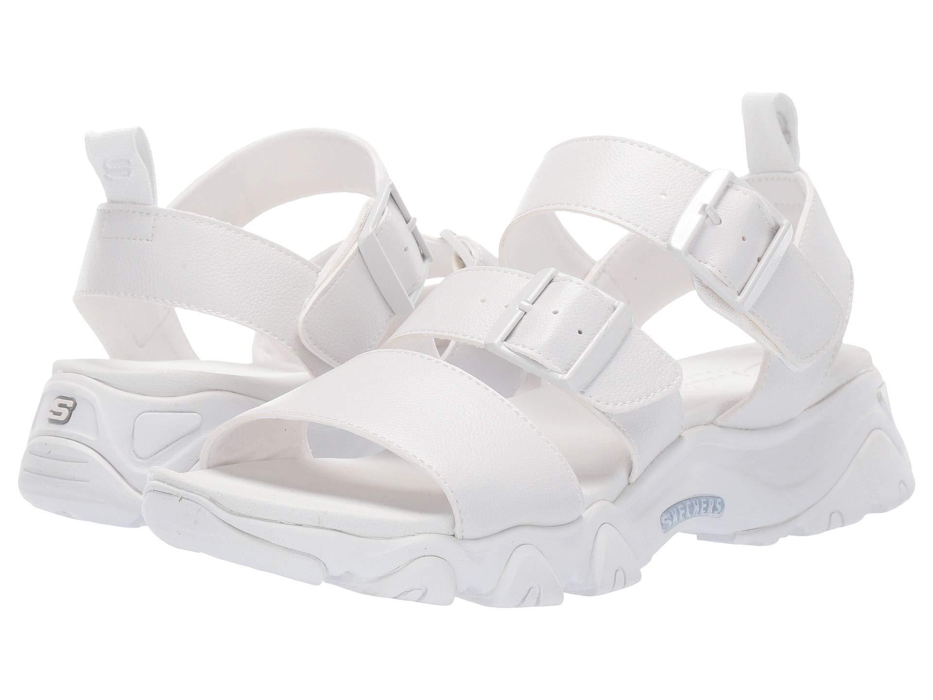 skechers womens white sandals