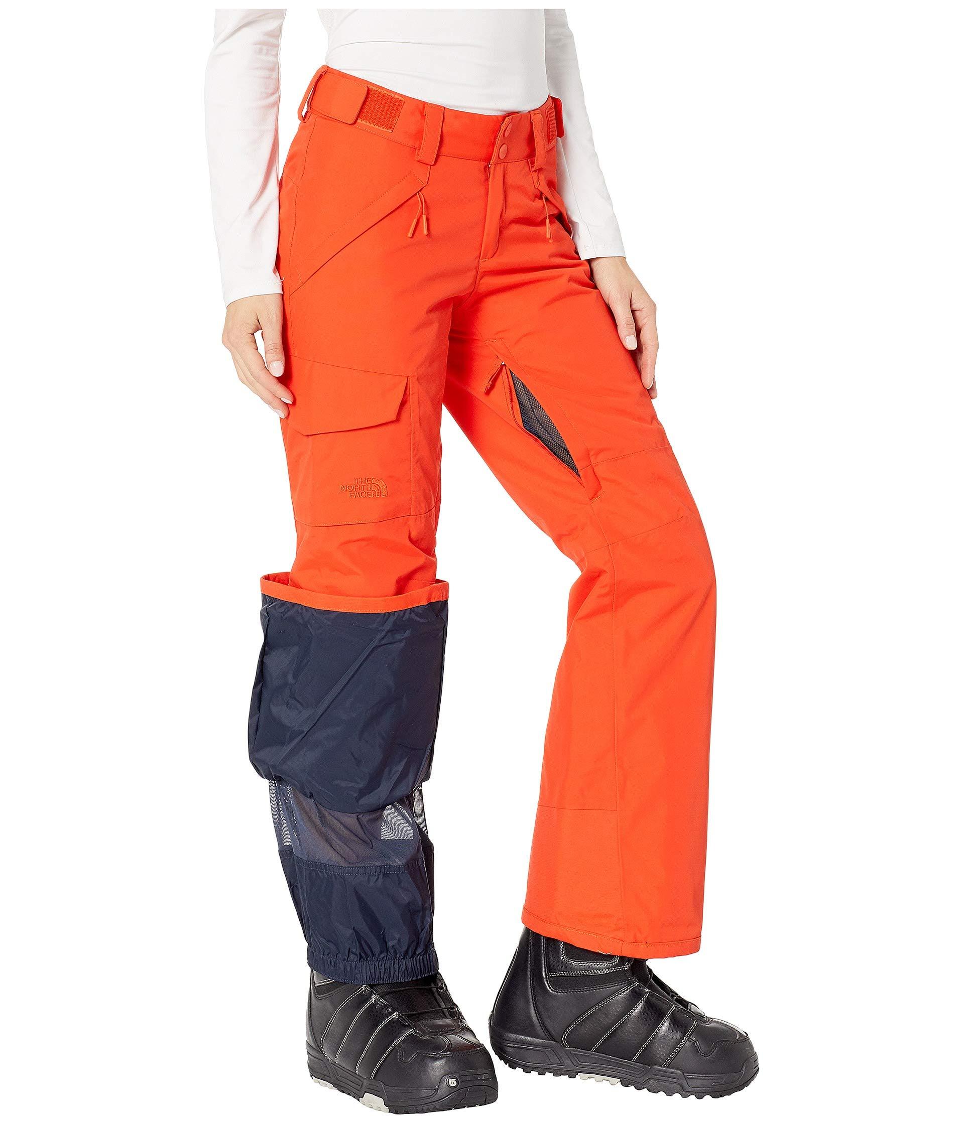 orange north face pants